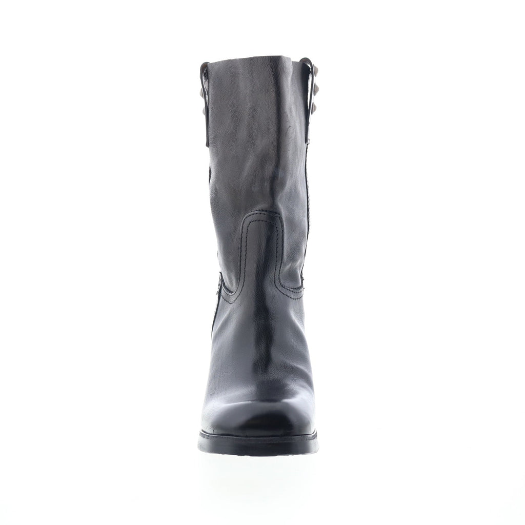 Lyam Womens Black Leather Slip On Casual Dress Boots