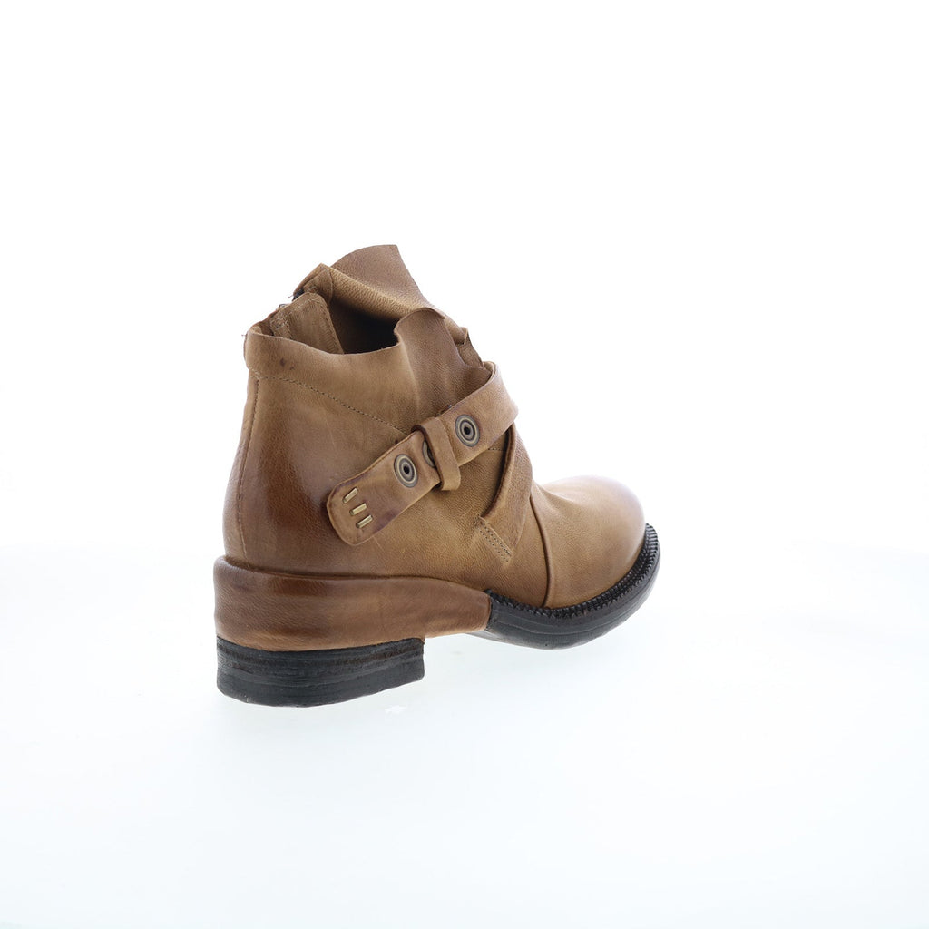 Martina Womens Brown Leather Zipper Casual Dress Boots