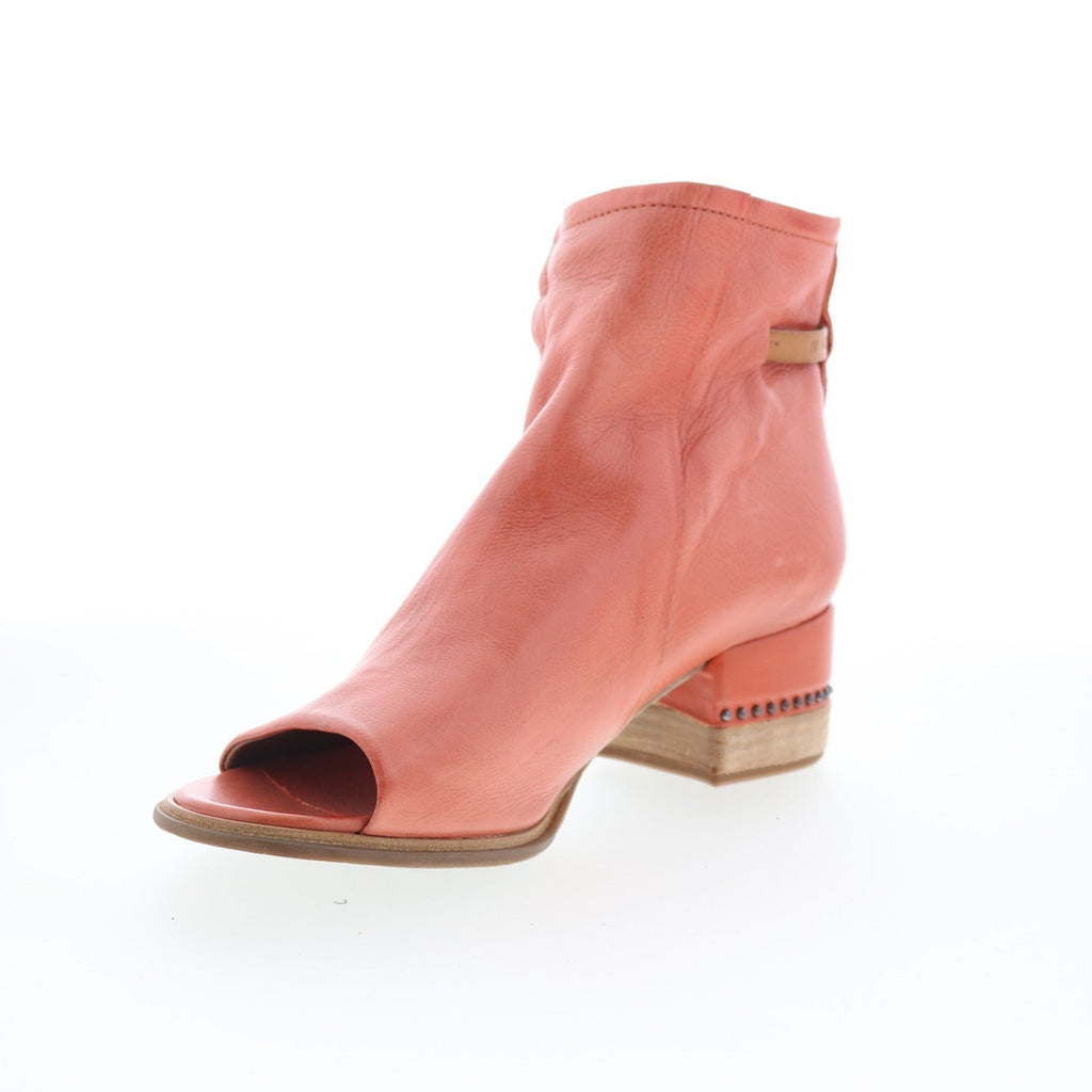 Morgan Womens Brown Leather Hook & Loop Ankle & Booties Boots
