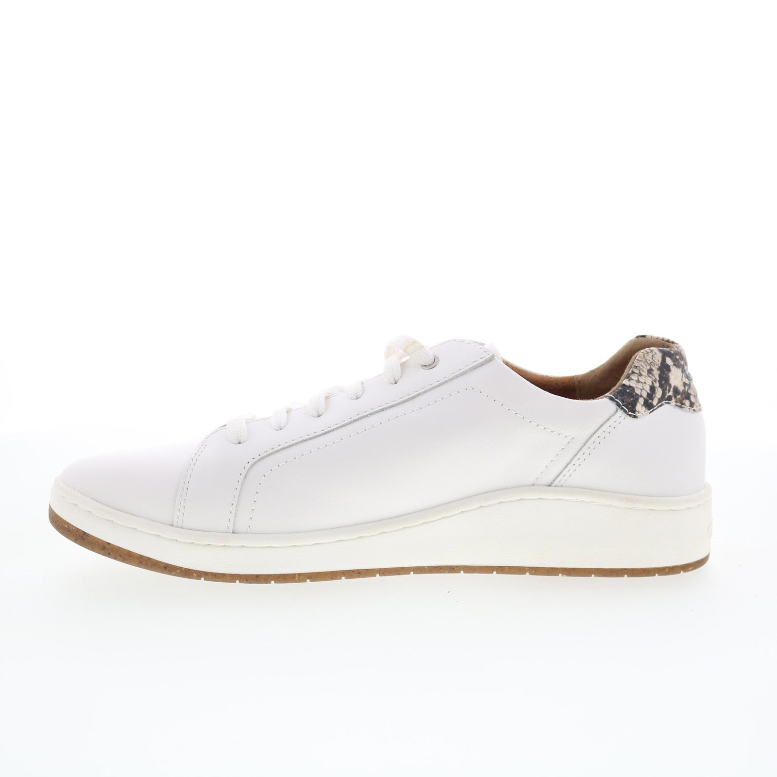 Aetrex Blake PC133 Womens White Leather Lace Up Lifestyle Sneakers Shoes