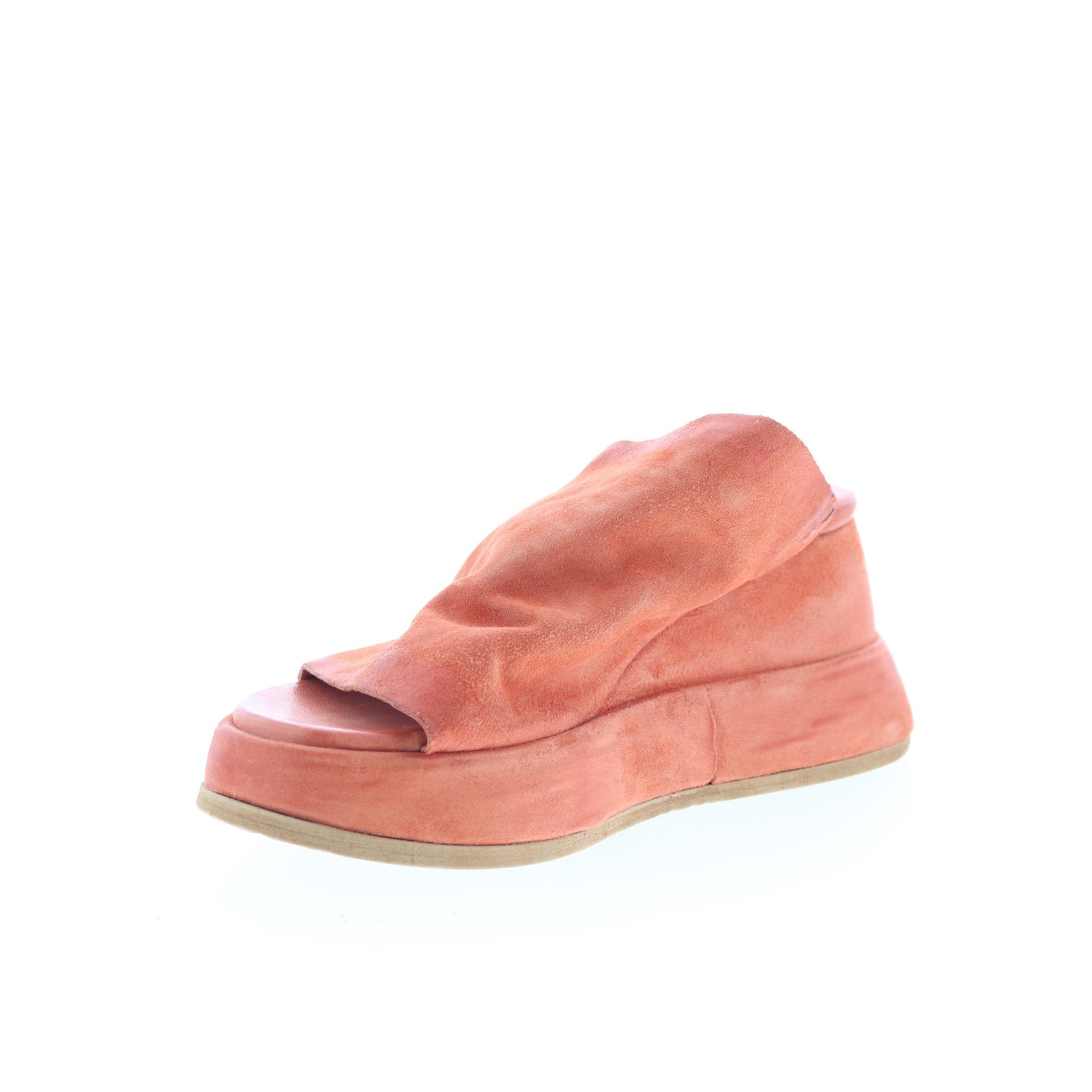 Rafe Womens Orange Suede Slip On Wedges Sandals Shoes