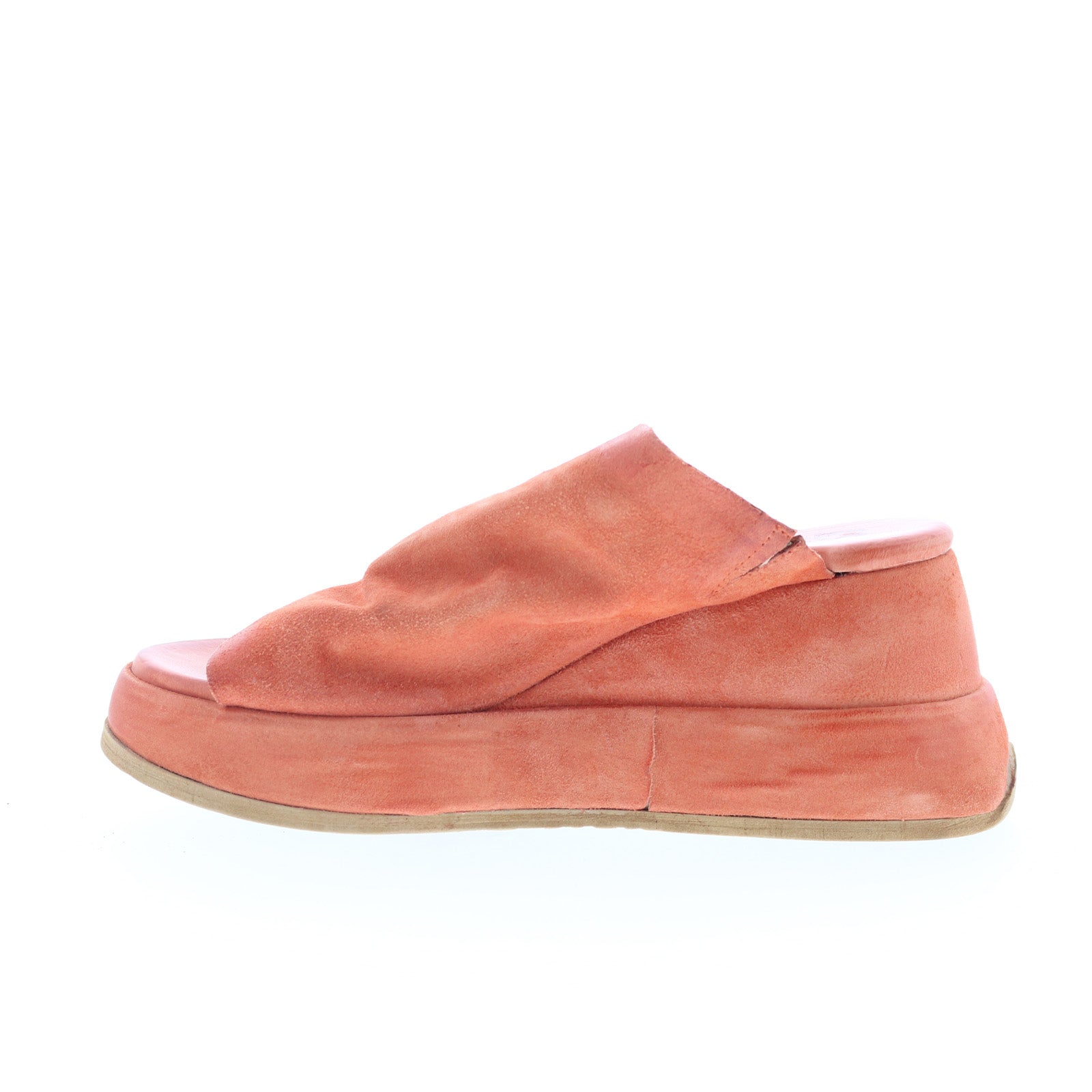 Rafe Womens Orange Suede Slip On Wedges Sandals Shoes