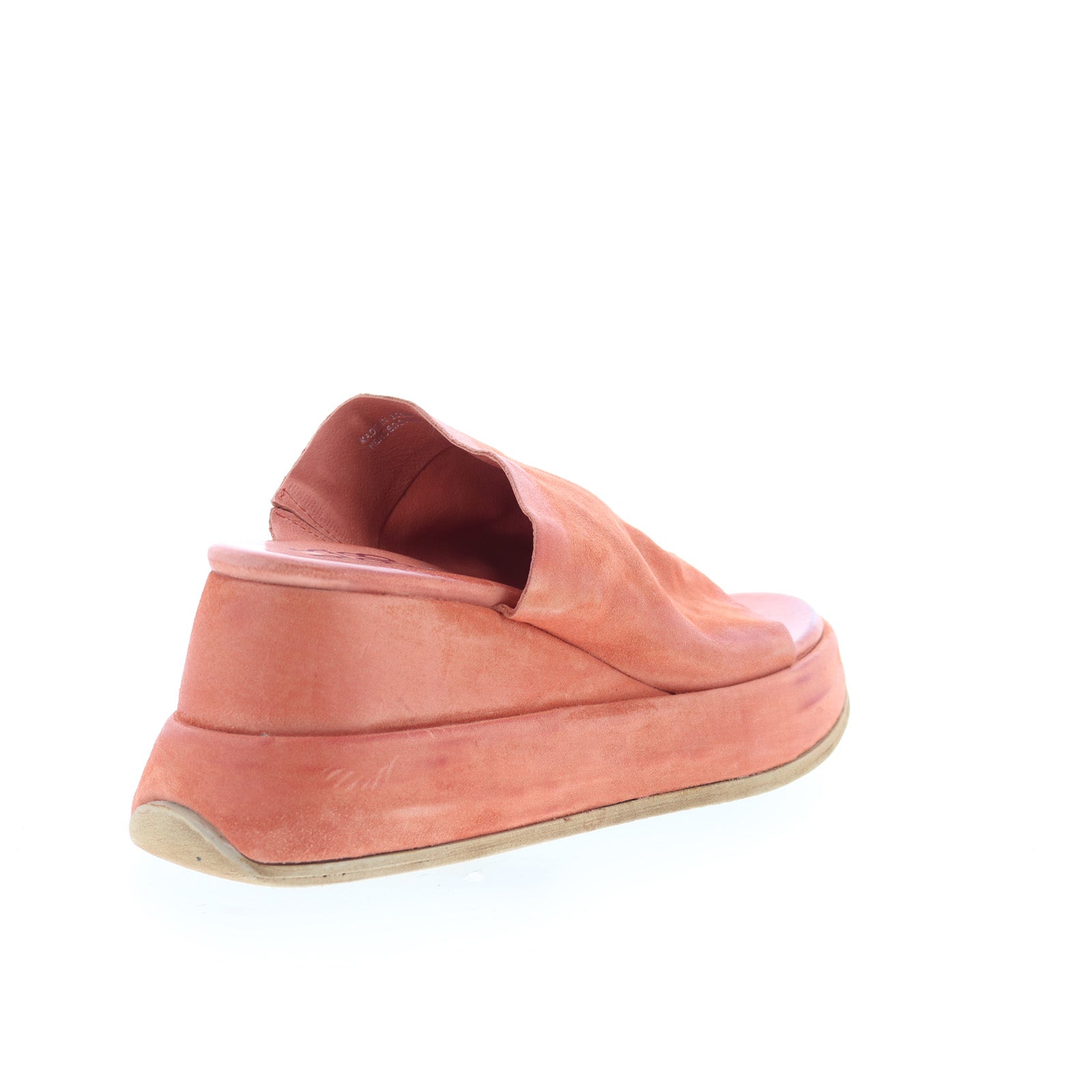 Rafe Womens Orange Suede Slip On Wedges Sandals Shoes