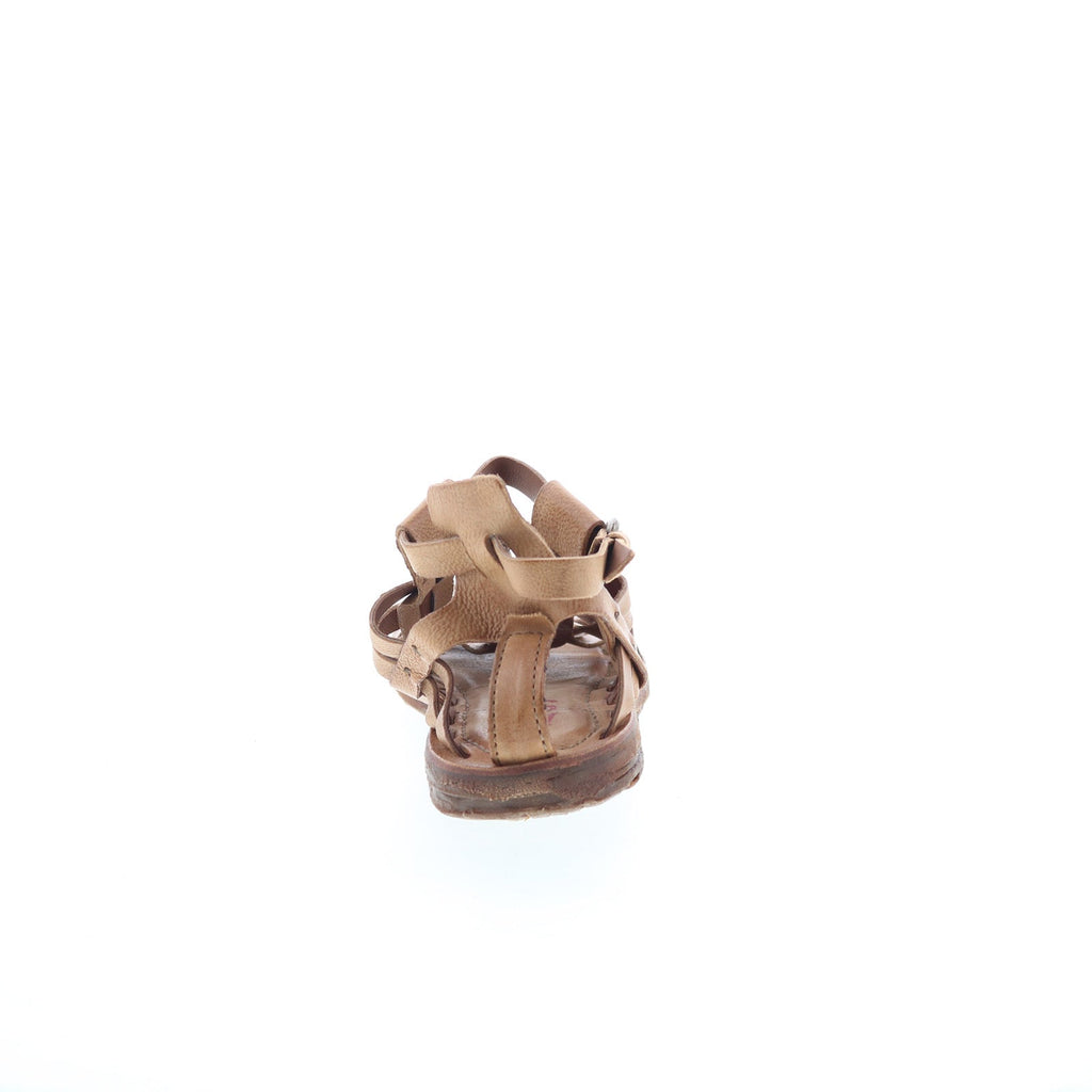 Ralston Womens Brown Leather Hook & Loop Strap Sandals Shoes