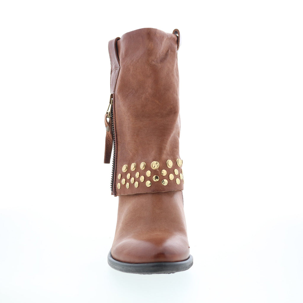 Rayne Womens Brown Leather Zipper Ankle & Booties Boots