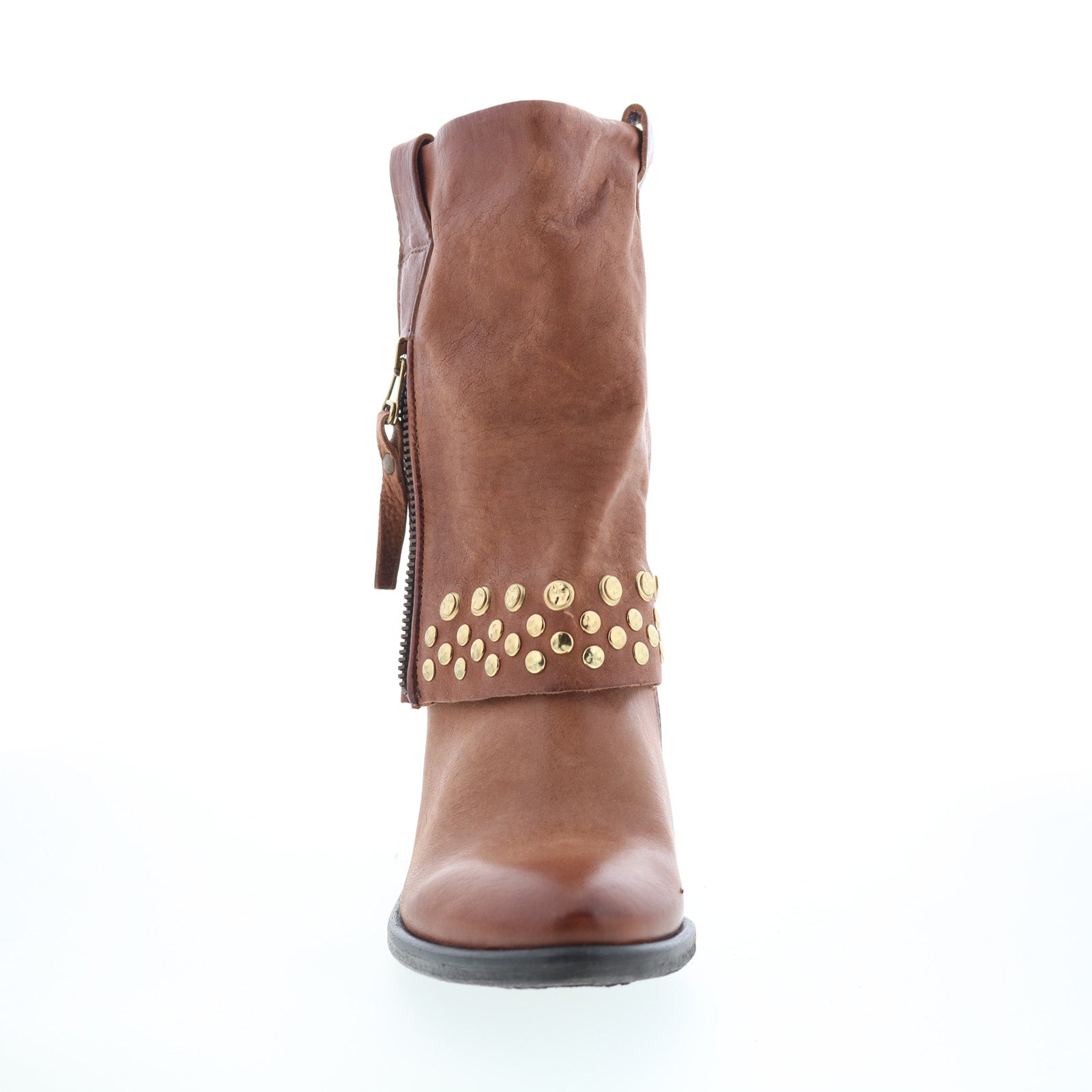 Rayne Womens Brown Leather Zipper Ankle & Booties Boots