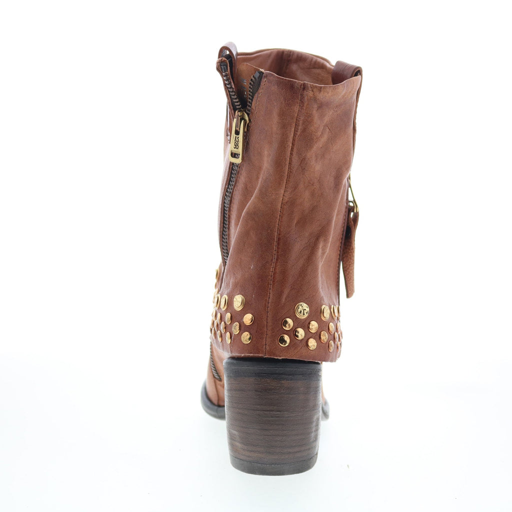 Rayne Womens Brown Leather Zipper Ankle & Booties Boots