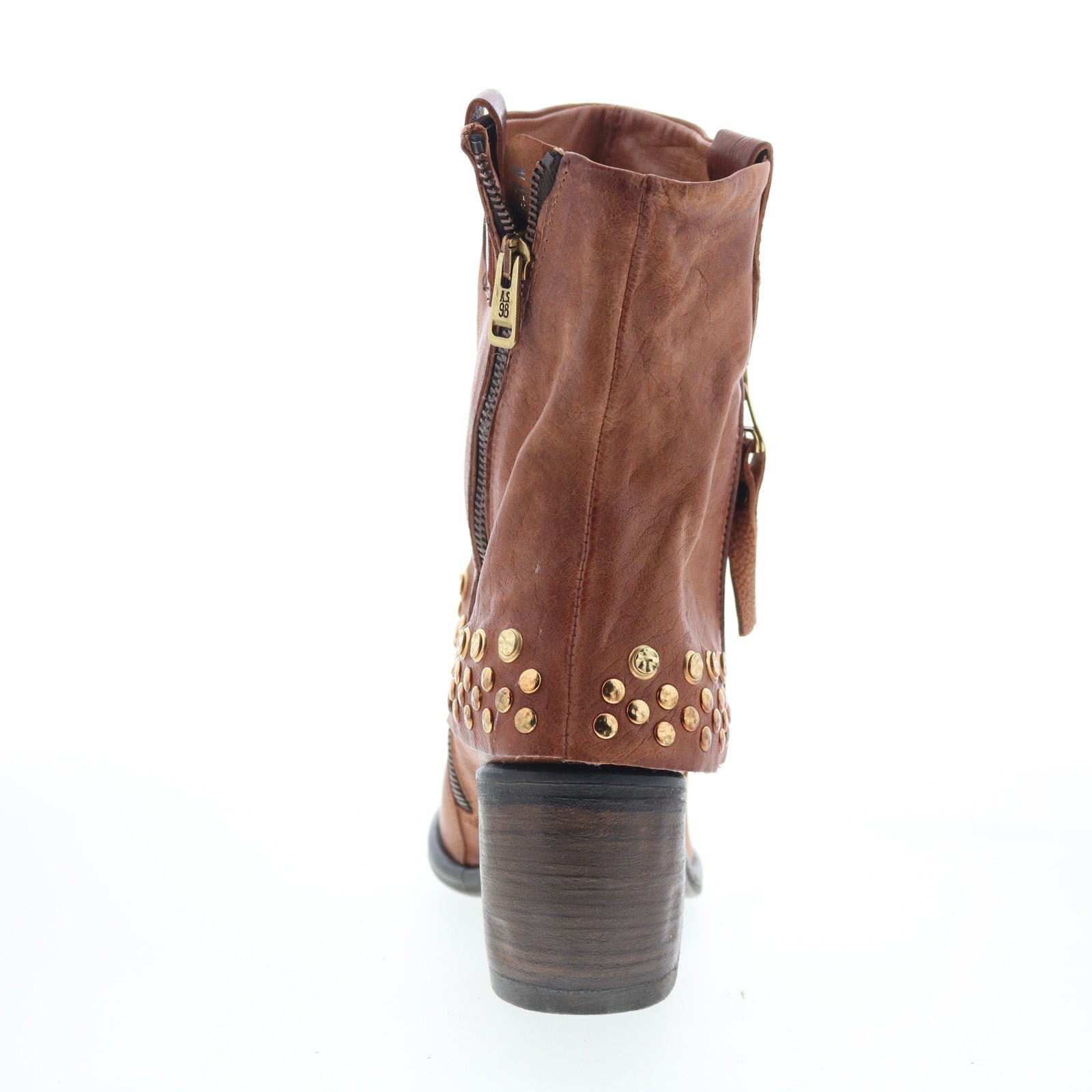 Rayne Womens Brown Leather Zipper Ankle & Booties Boots