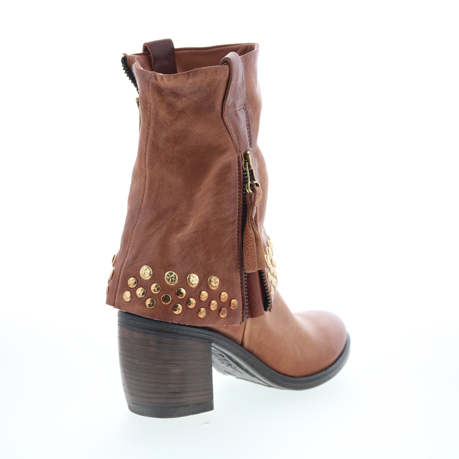 Rayne Womens Brown Leather Zipper Ankle & Booties Boots