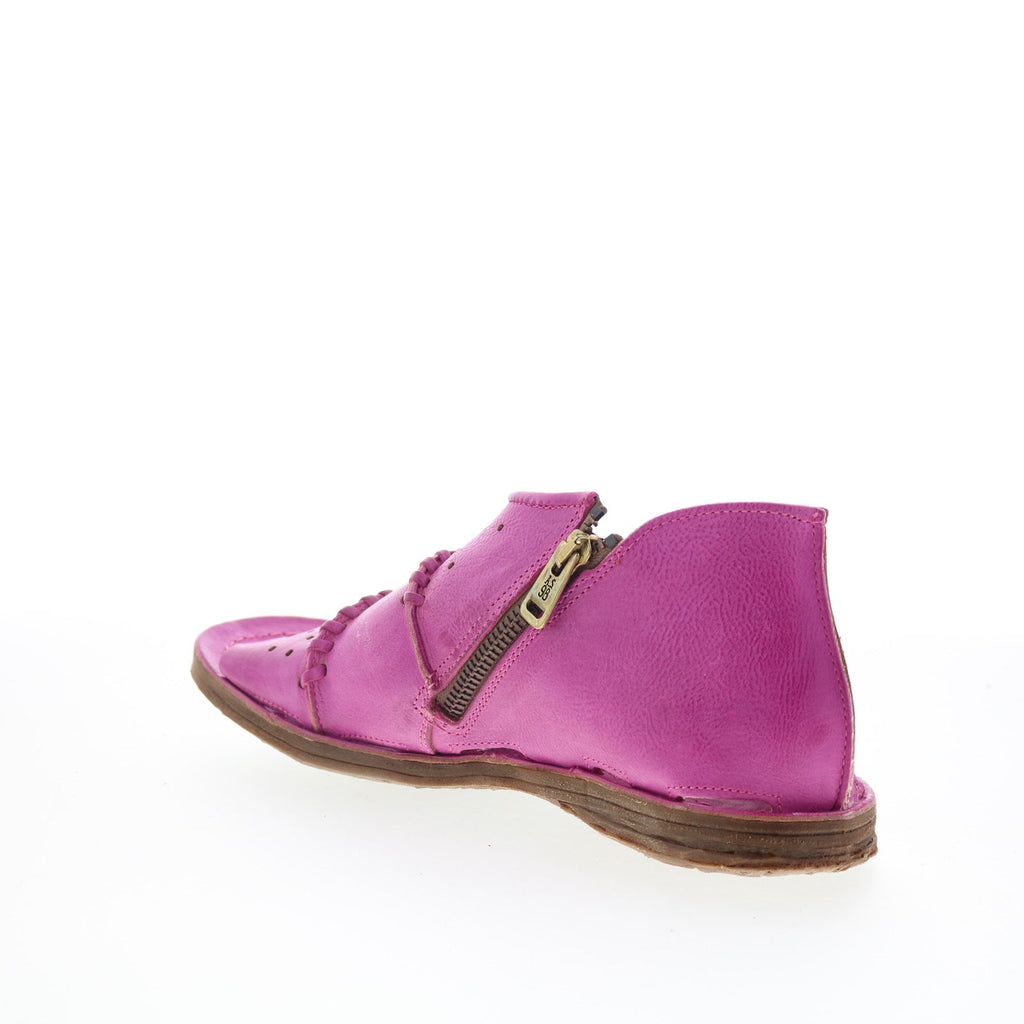 Reign Womens Purple Leather Zipper Strap Sandals Shoes