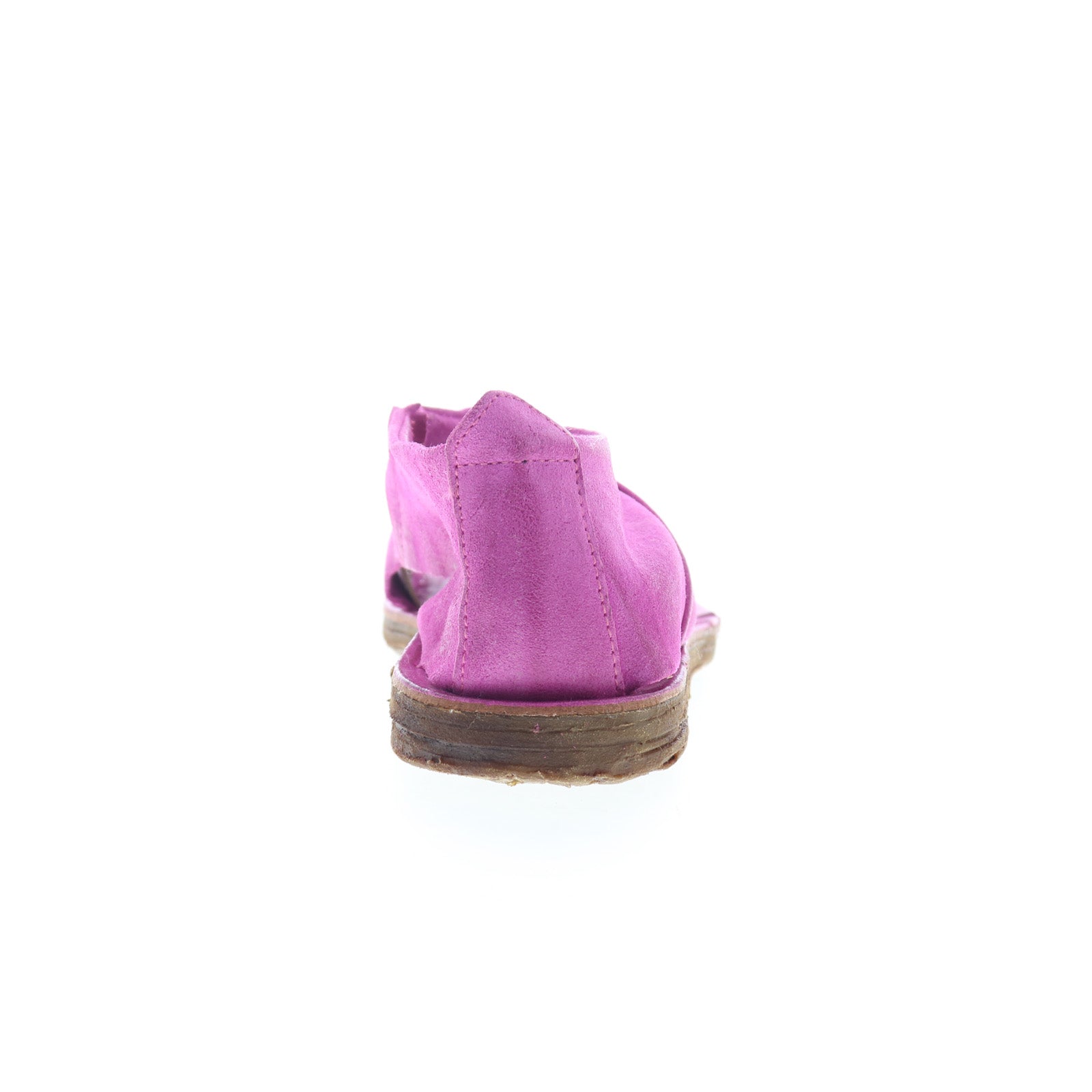 Reiley Womens Purple Leather Slip On Mule Flats Shoes