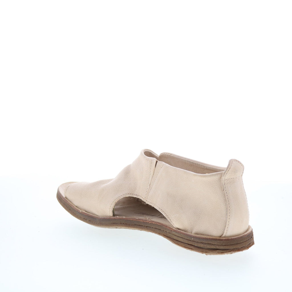 Reiley Womens Beige Leather Slip On Strap Sandals Shoes