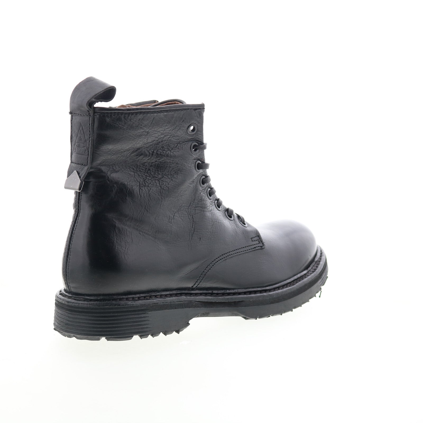 Renald Mens Black Leather Zipper Casual Dress Boots