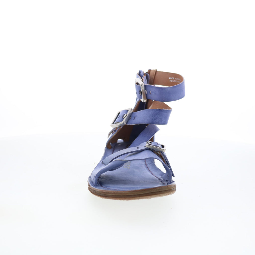 Reynolds Womens Blue Leather Hook & Loop Strap Sandals Shoes