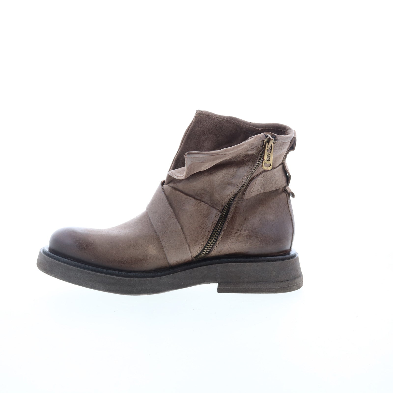 Roan Womens Brown Leather Zipper Casual Dress Boots