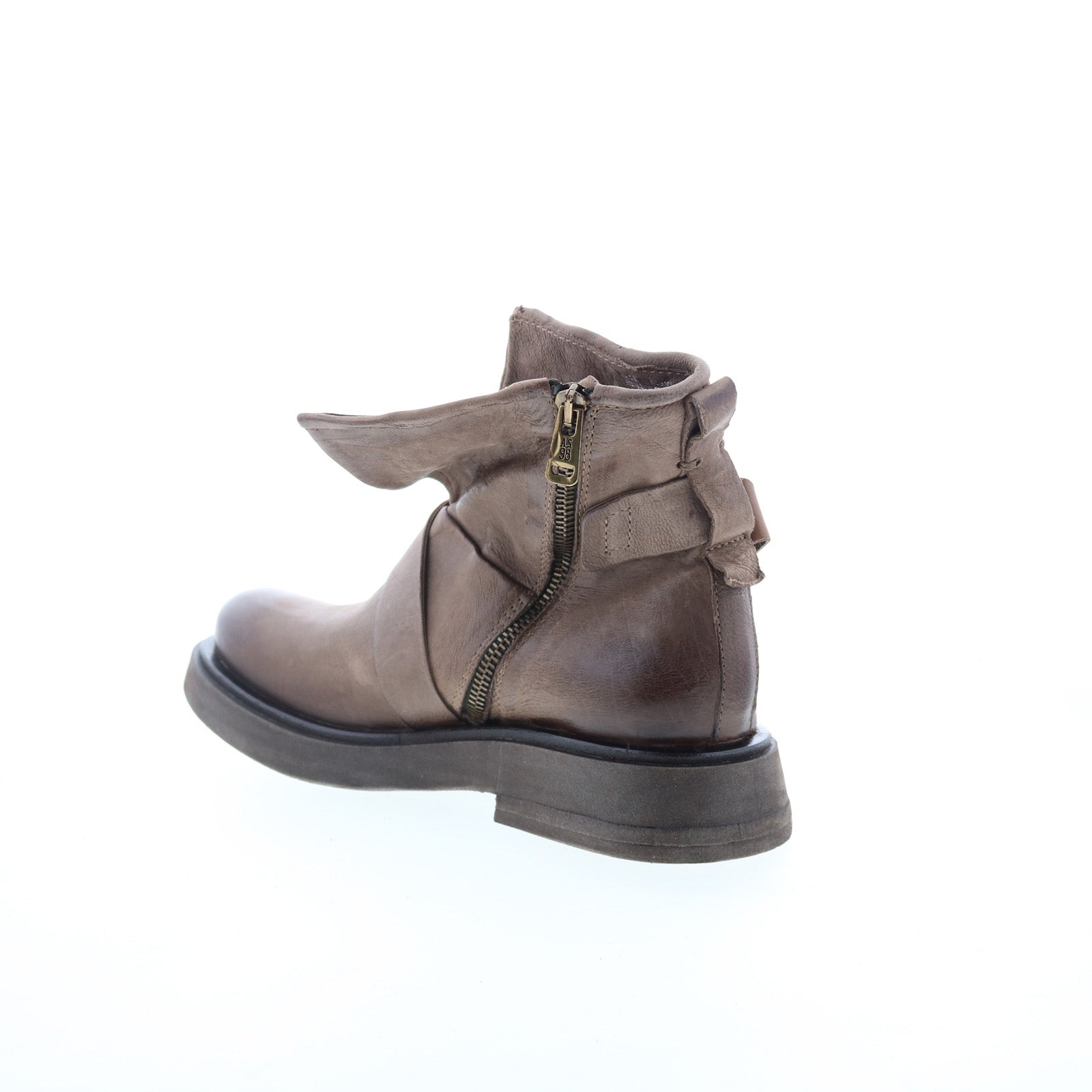 Roan Womens Brown Leather Zipper Casual Dress Boots