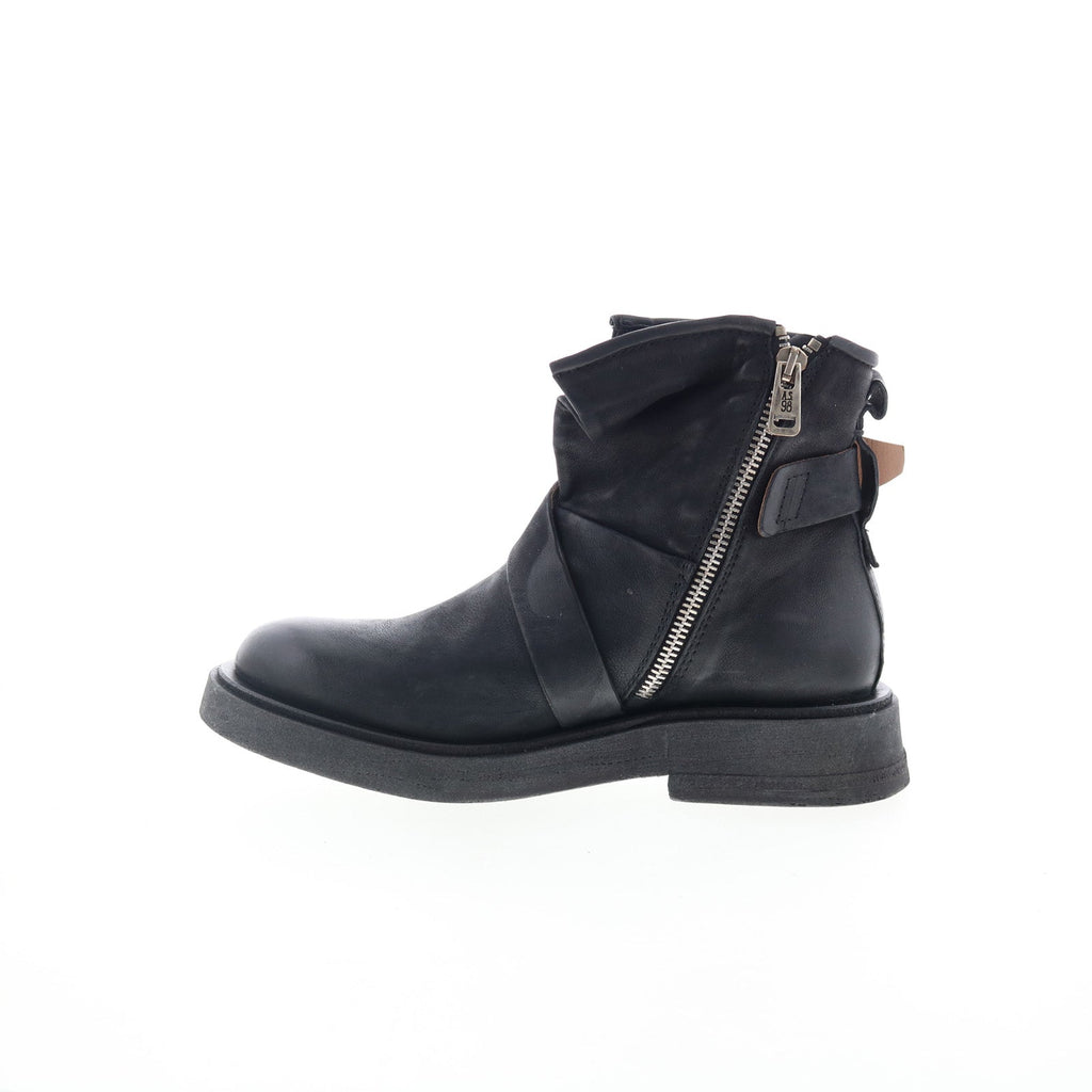 Roan Womens Black Leather Zipper Casual Dress Boots