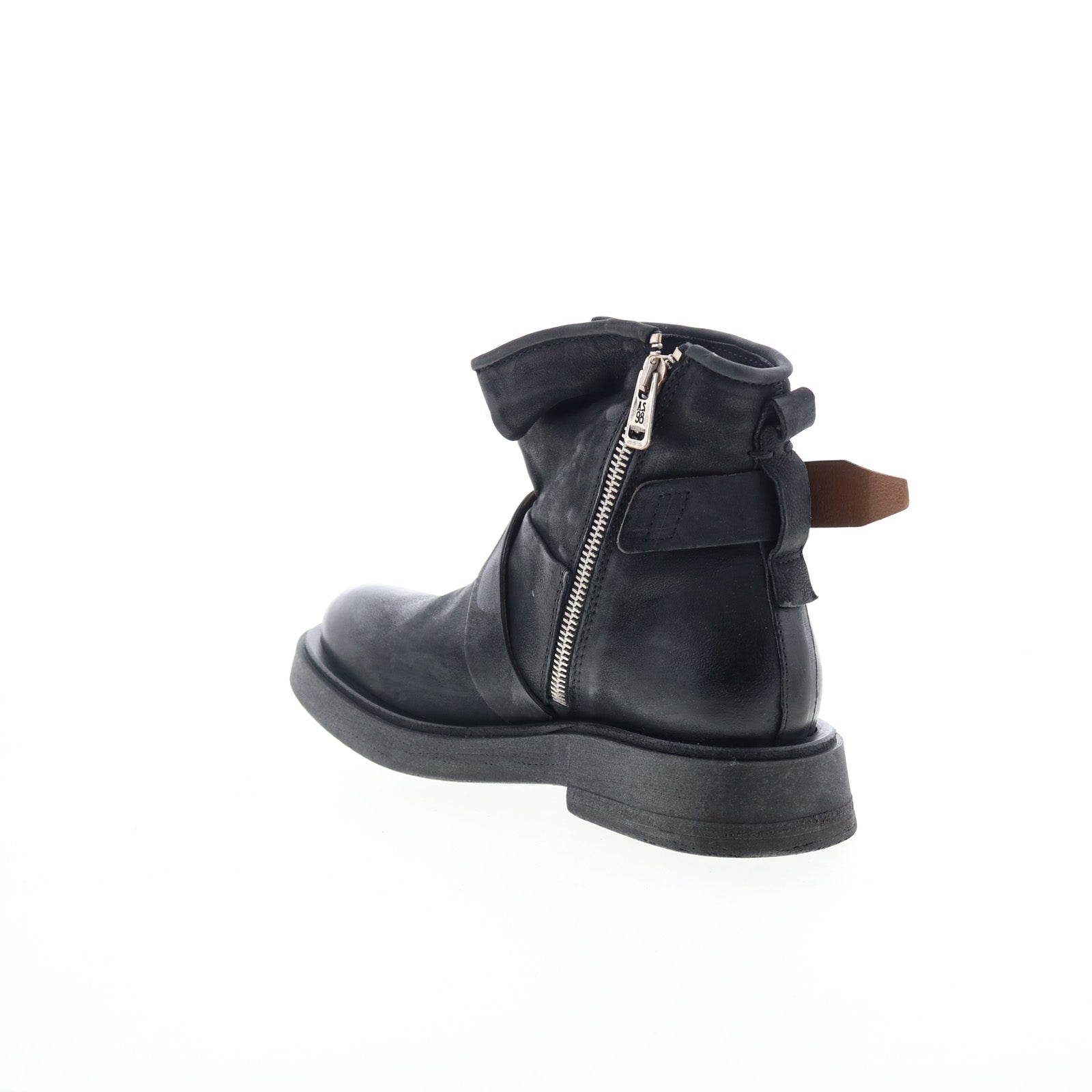 Roan Womens Black Leather Zipper Casual Dress Boots