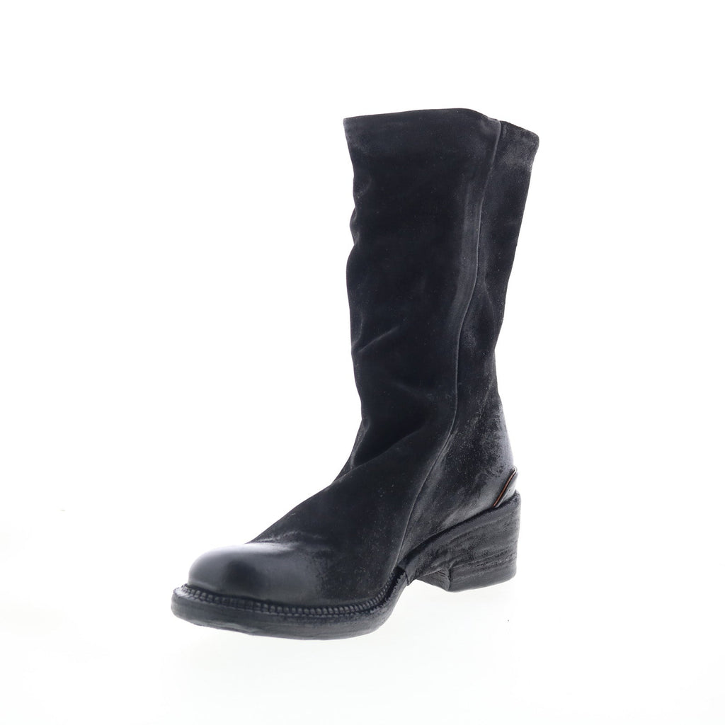Saddler Womens Black Leather Zipper Casual Dress Boots