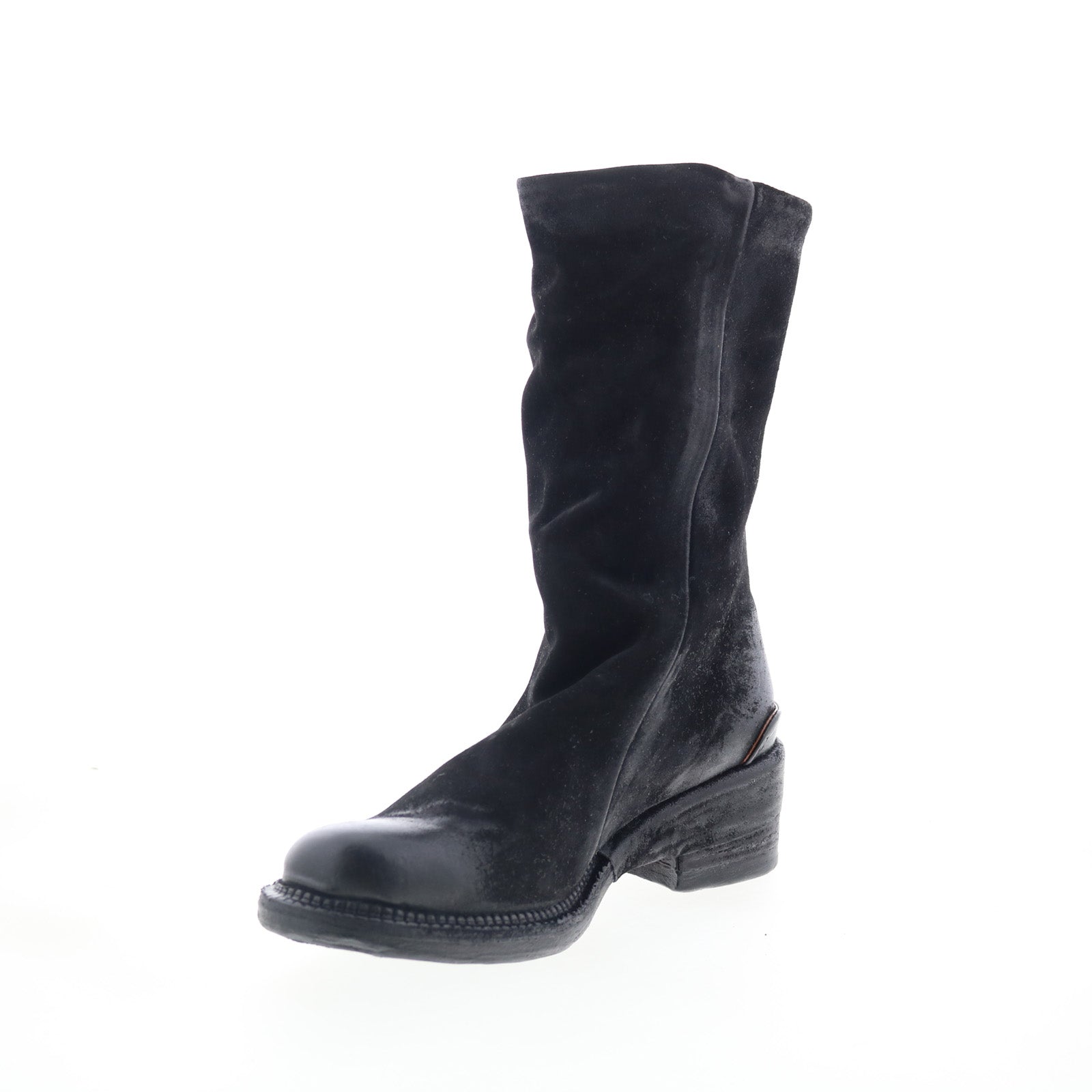 Saddler Womens Black Leather Zipper Casual Dress Boots