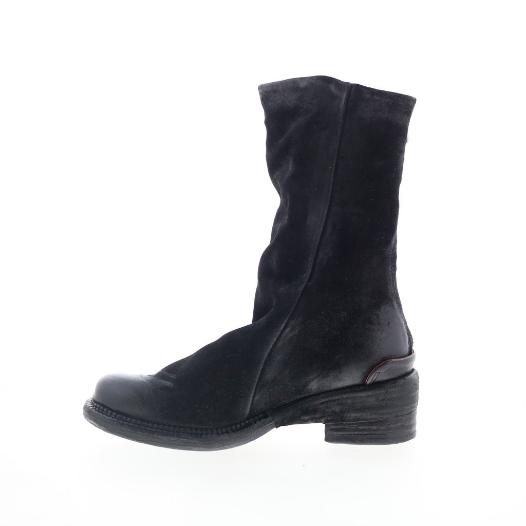 Saddler Womens Black Leather Zipper Casual Dress Boots