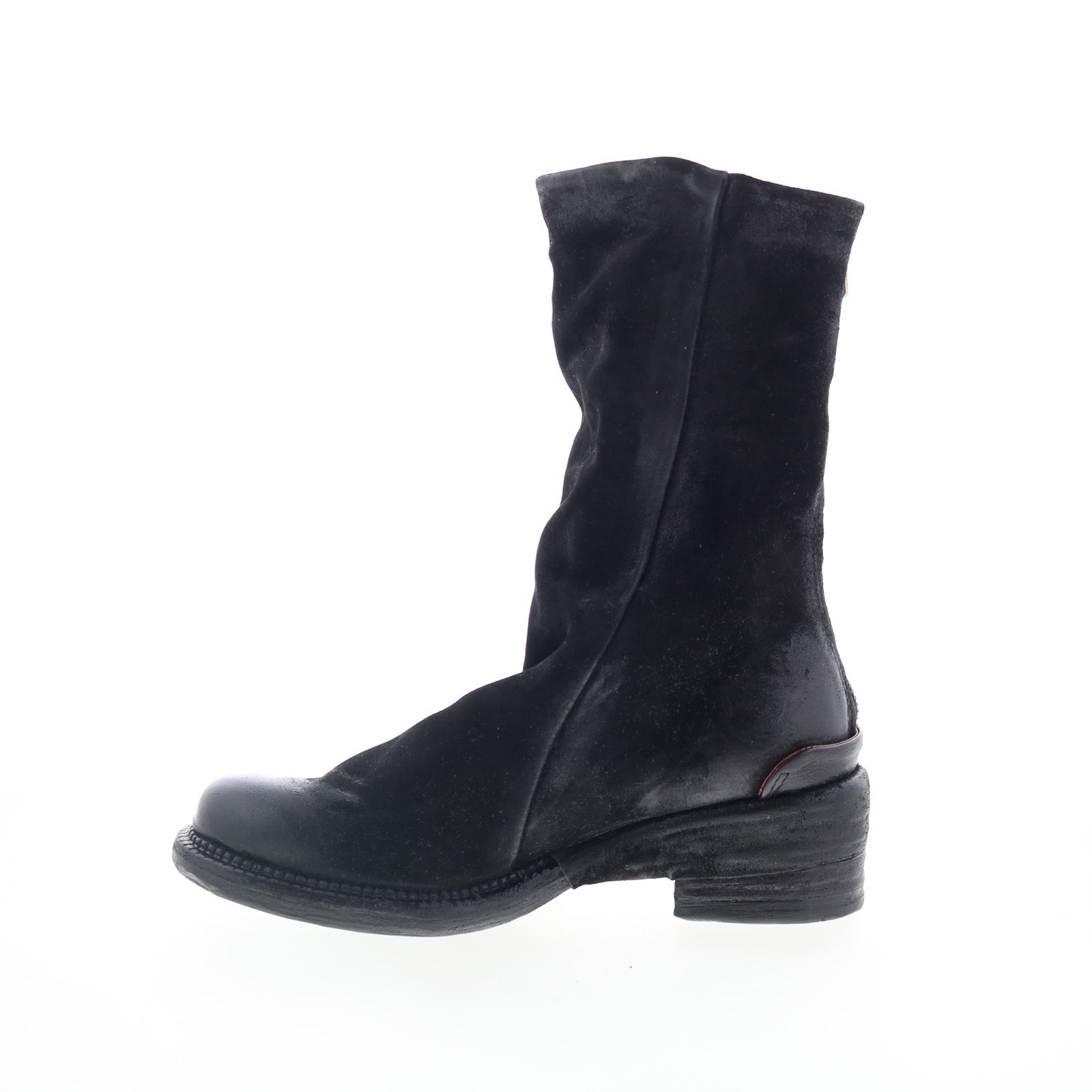 Saddler Womens Black Leather Zipper Casual Dress Boots