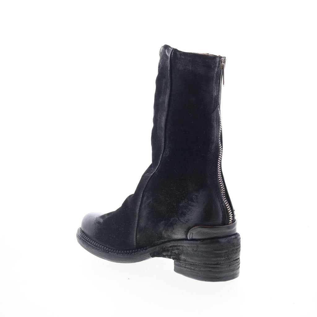 Saddler Womens Black Leather Zipper Casual Dress Boots