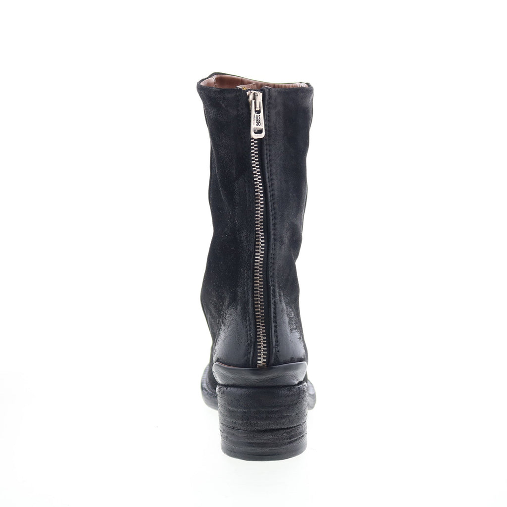 Saddler Womens Black Leather Zipper Casual Dress Boots
