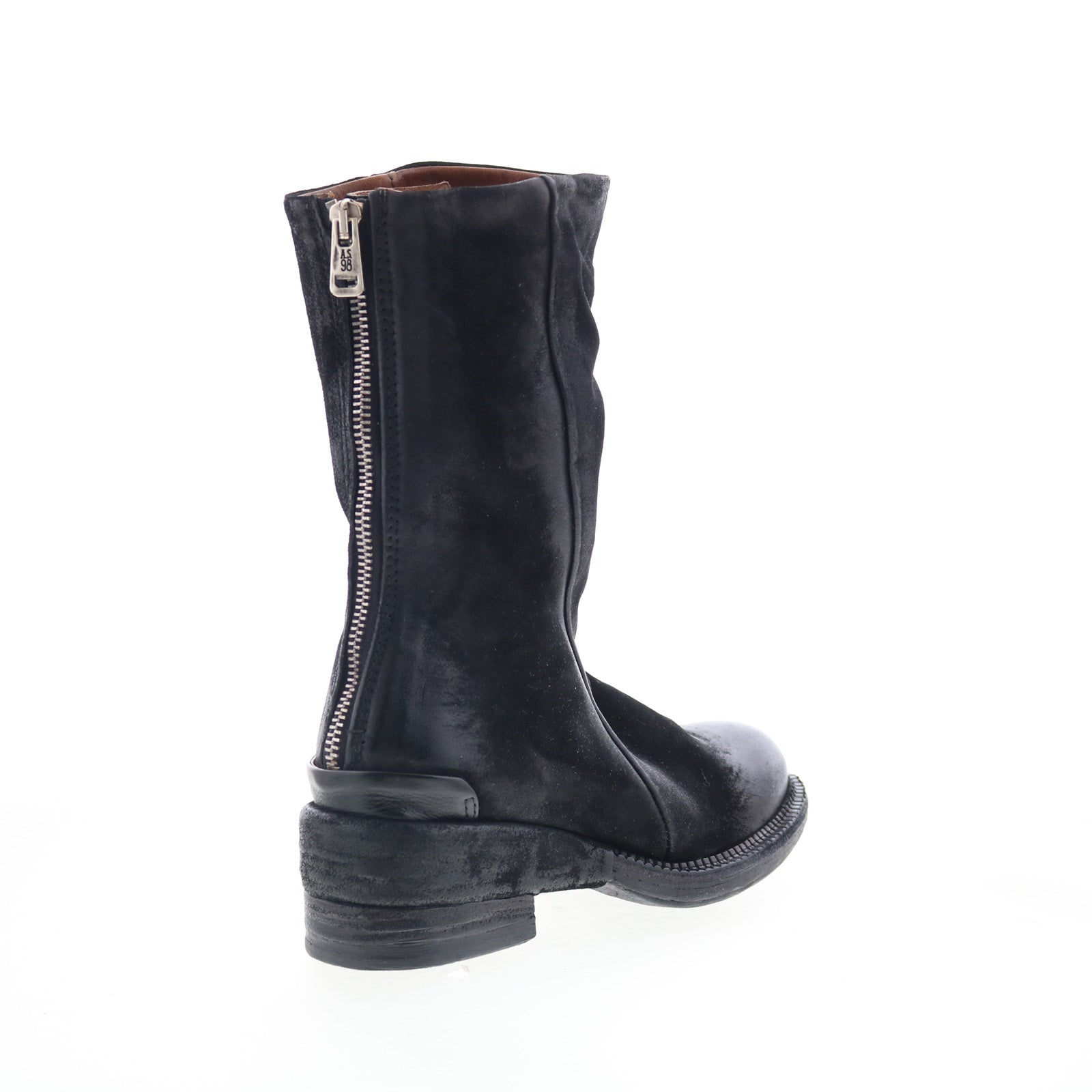 Saddler Womens Black Leather Zipper Casual Dress Boots