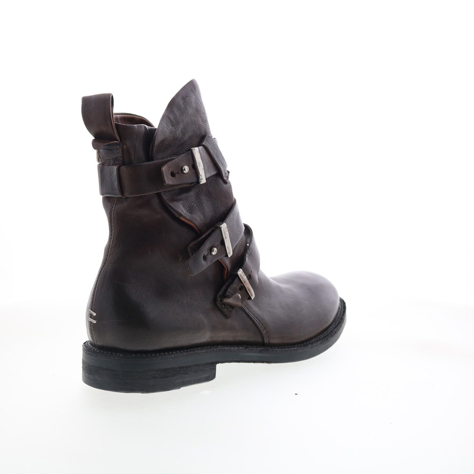Samit Mens Brown Leather Zipper Casual Dress Boots