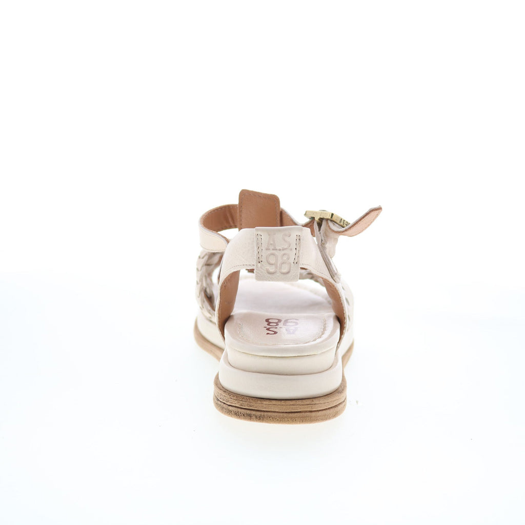Saul Womens Beige Leather Hook & Loop Strap Sandals Shoes