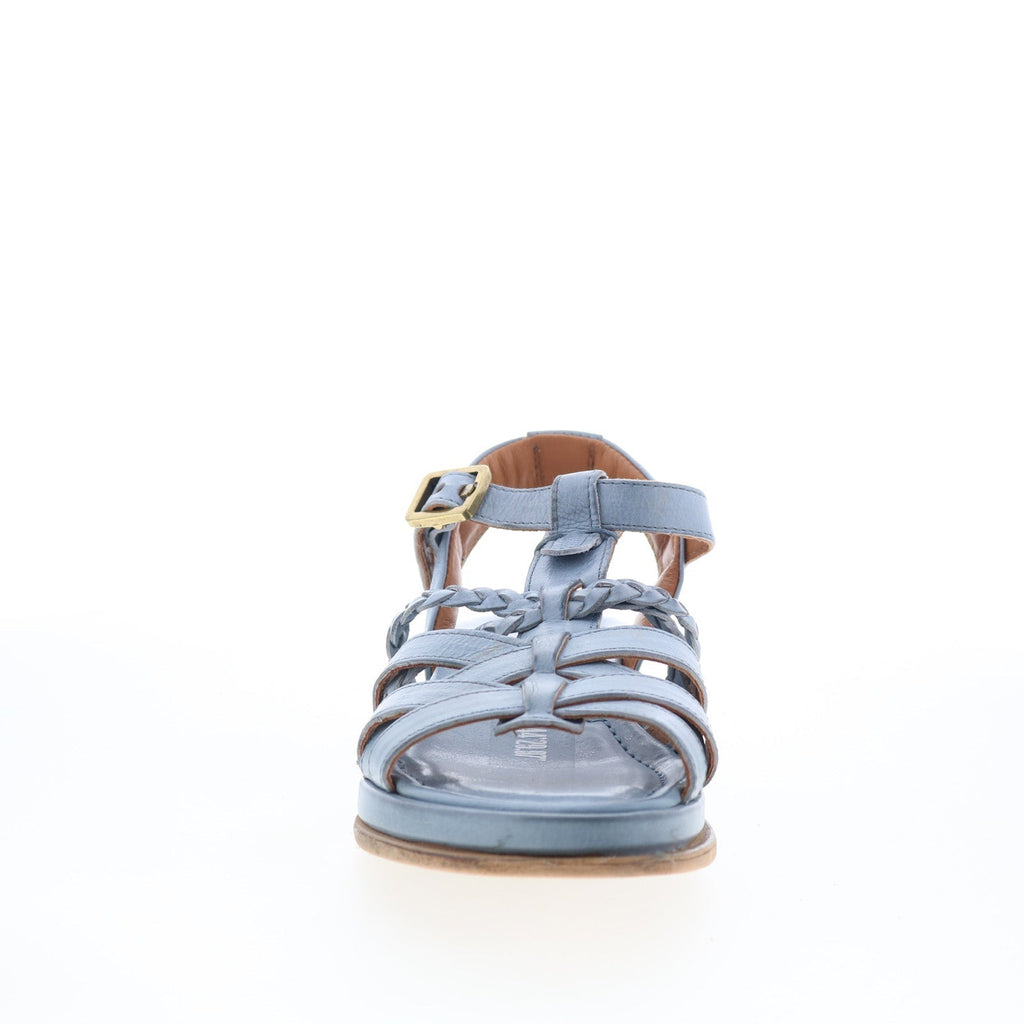 Saul Womens Blue Leather Hook & Loop Strap Sandals Shoes
