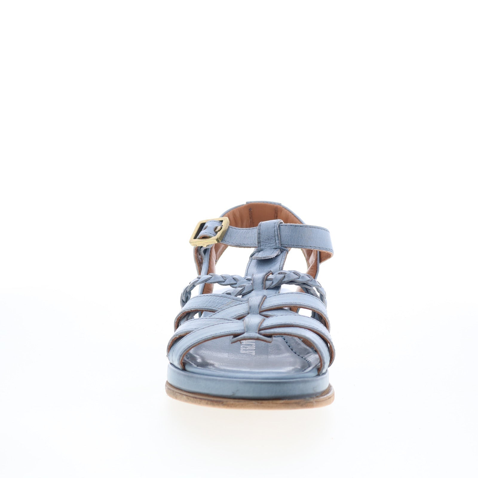 Saul Womens Blue Leather Hook & Loop Strap Sandals Shoes