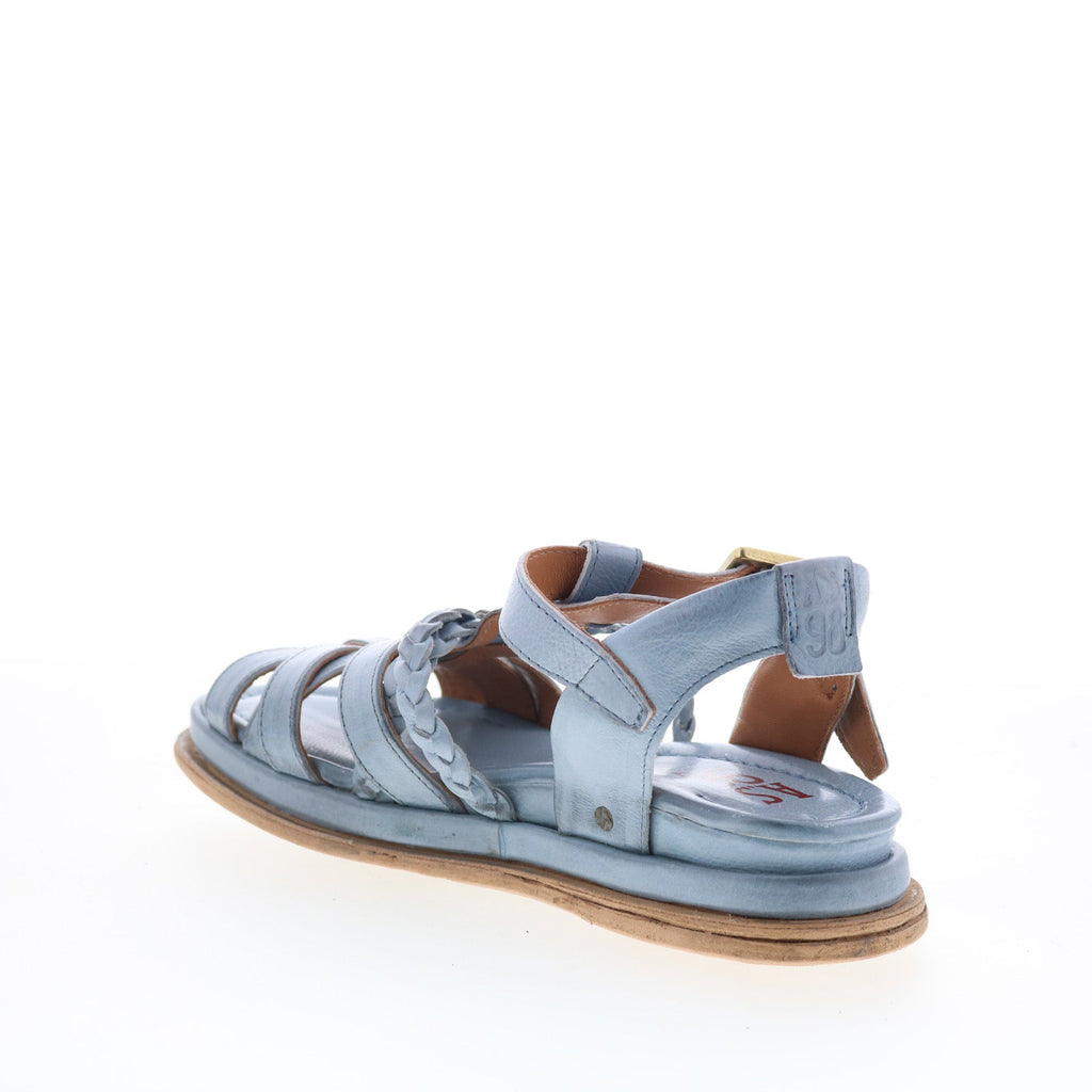 Saul Womens Blue Leather Hook & Loop Strap Sandals Shoes