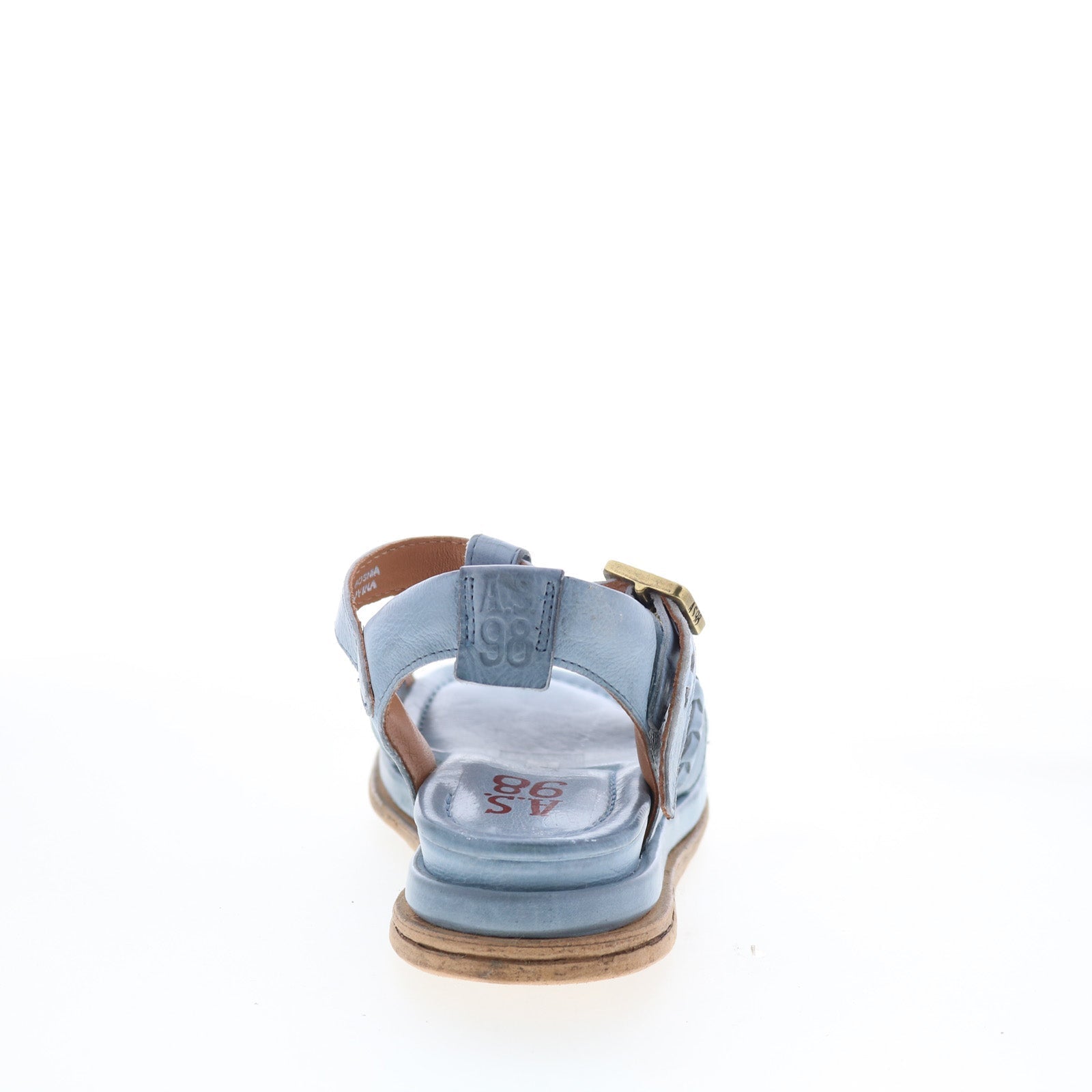 Saul Womens Blue Leather Hook & Loop Strap Sandals Shoes