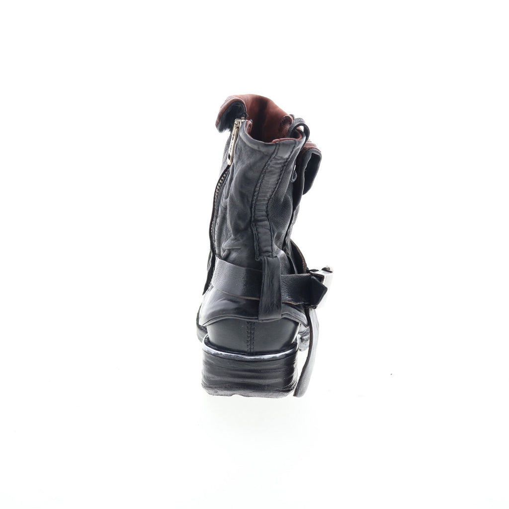 Sebastian Womens Black Leather Zipper Casual Dress Boots