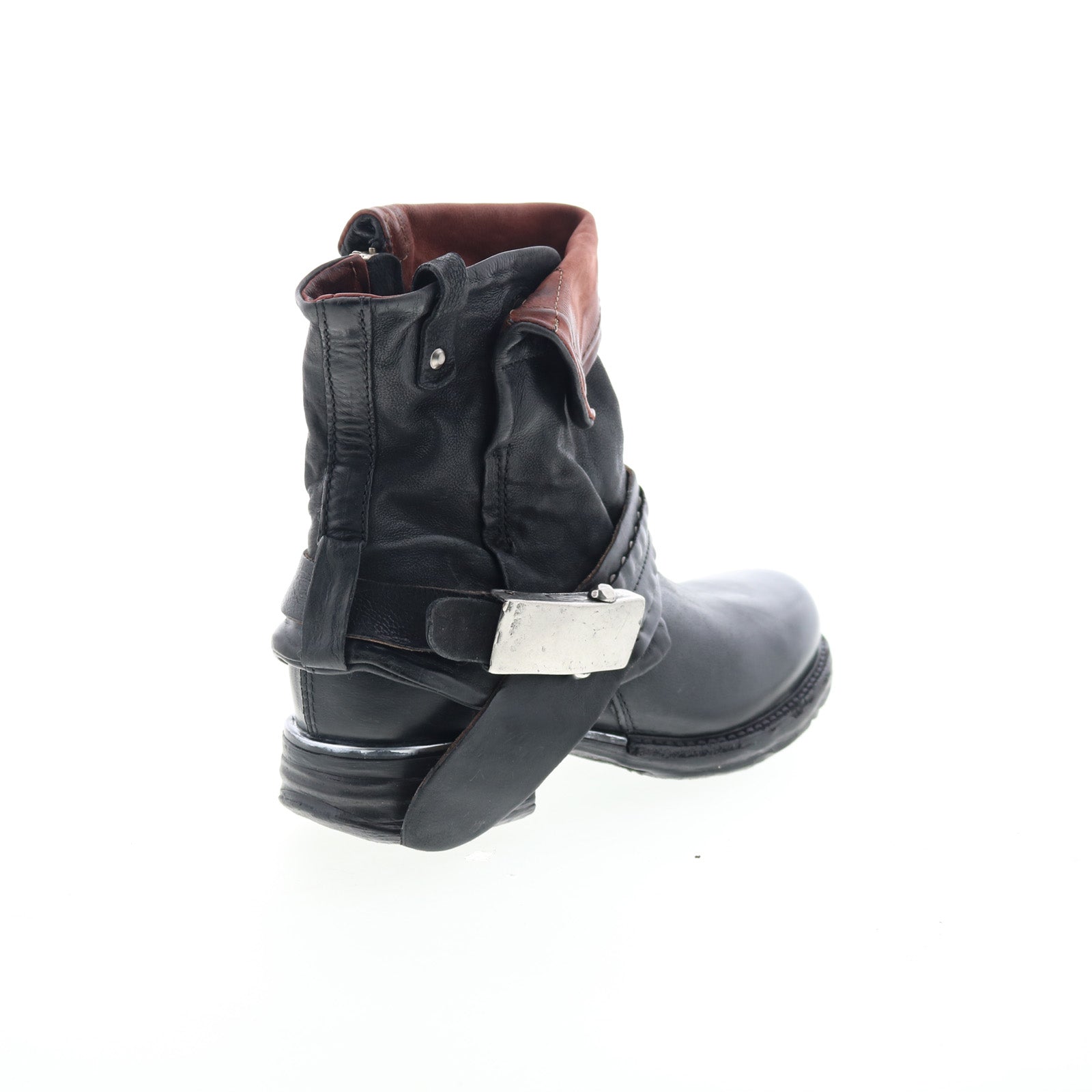 Sebastian Womens Black Leather Zipper Casual Dress Boots