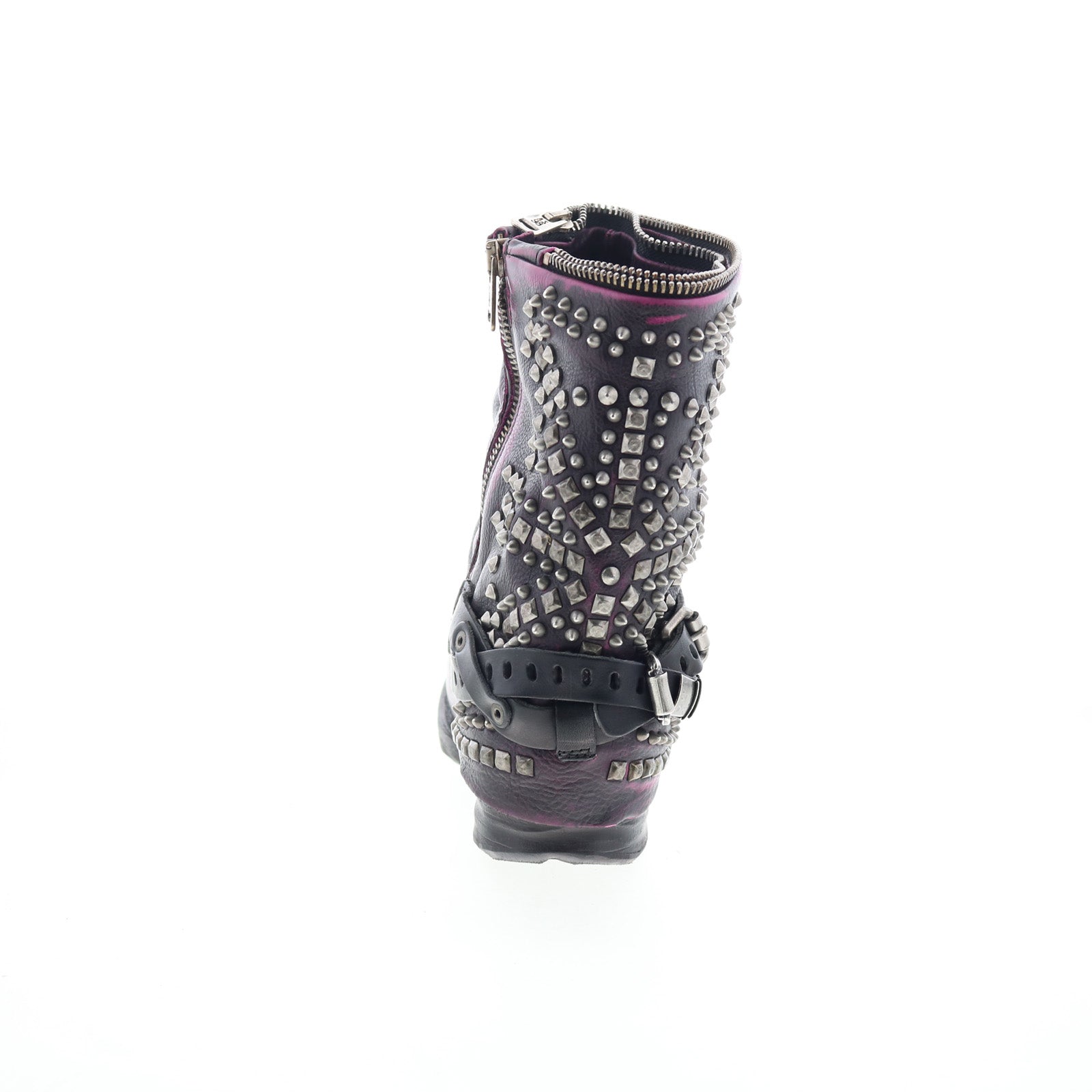 Sid Womens Black Leather Zipper Casual Dress Boots