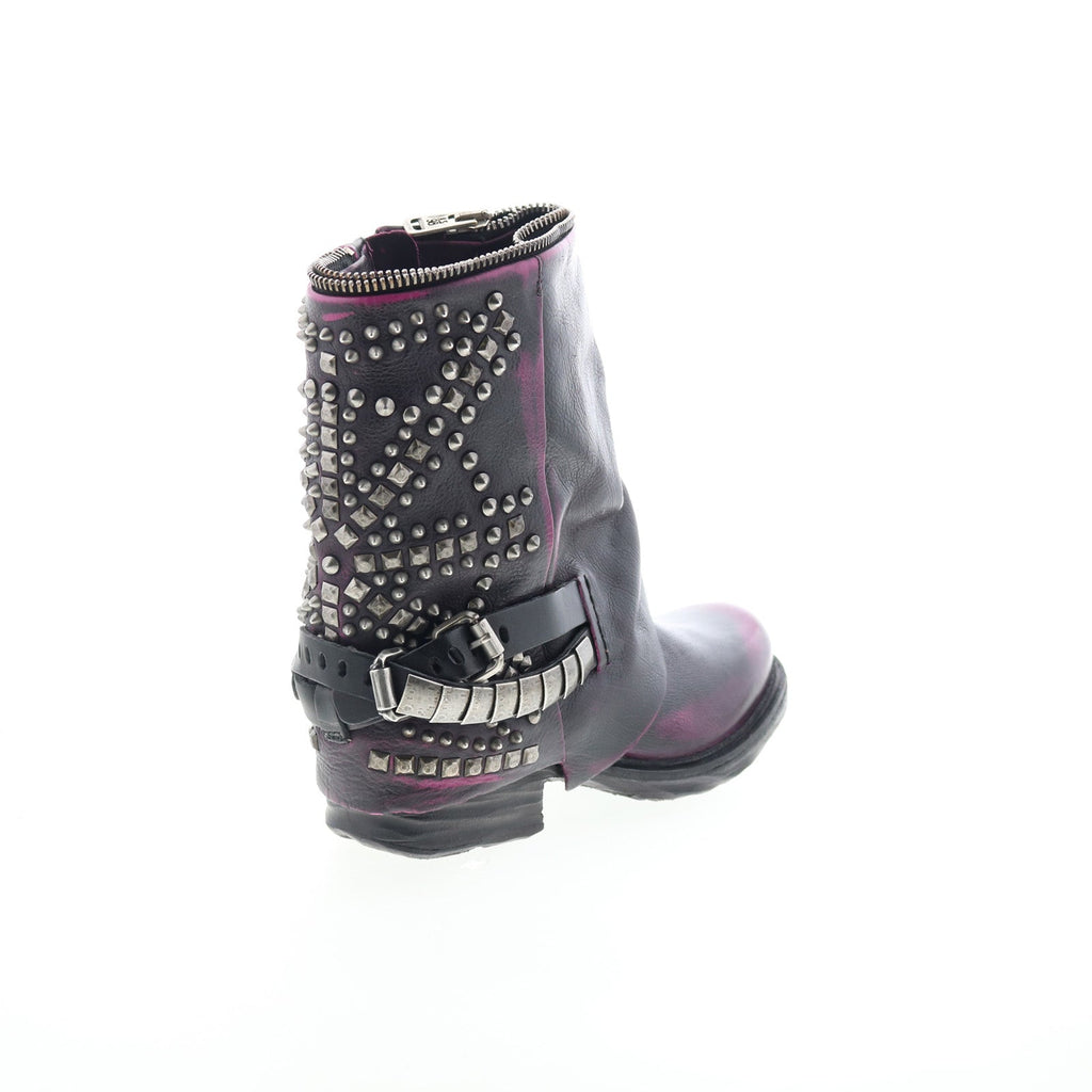 Sid Womens Black Leather Zipper Casual Dress Boots