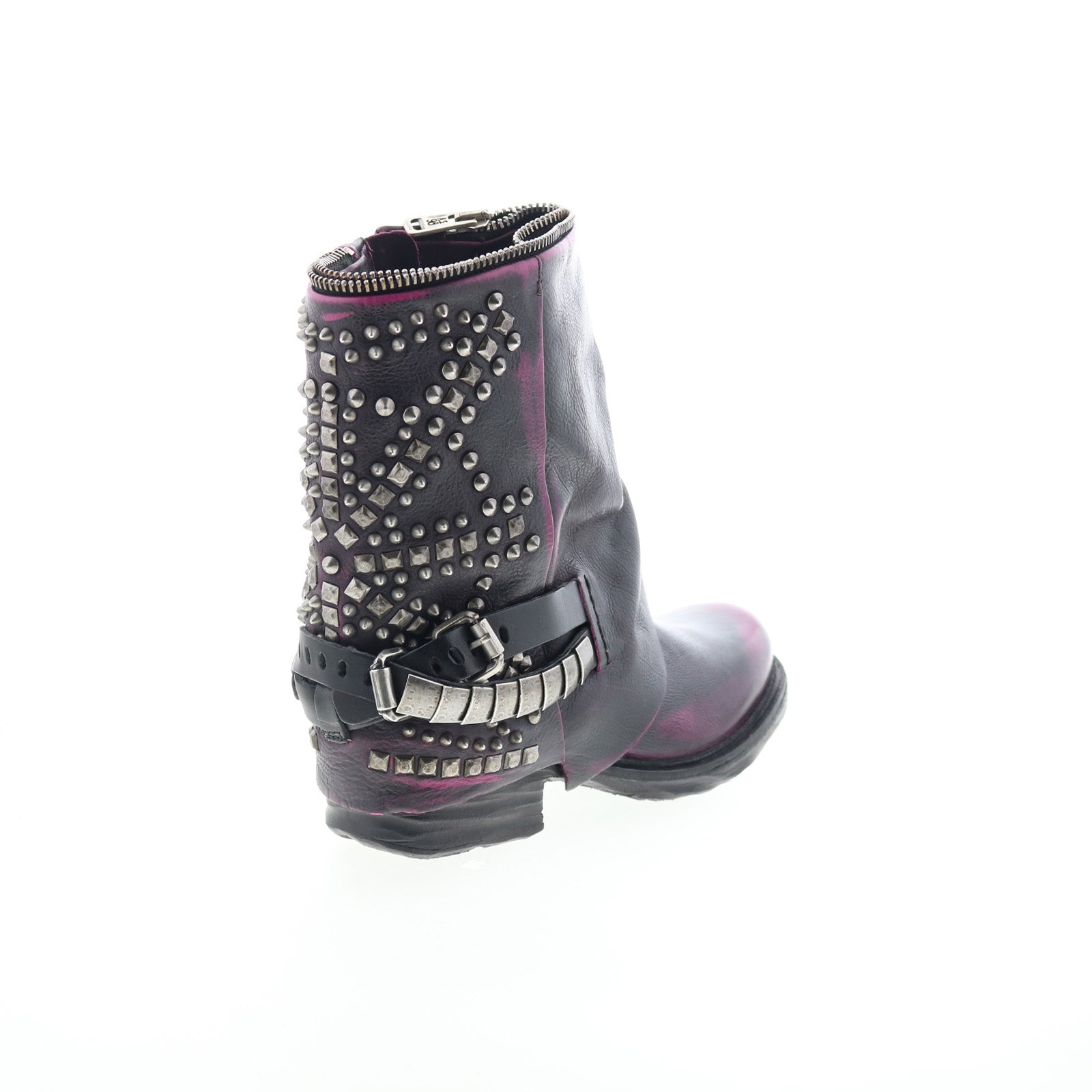 Sid Womens Black Leather Zipper Casual Dress Boots