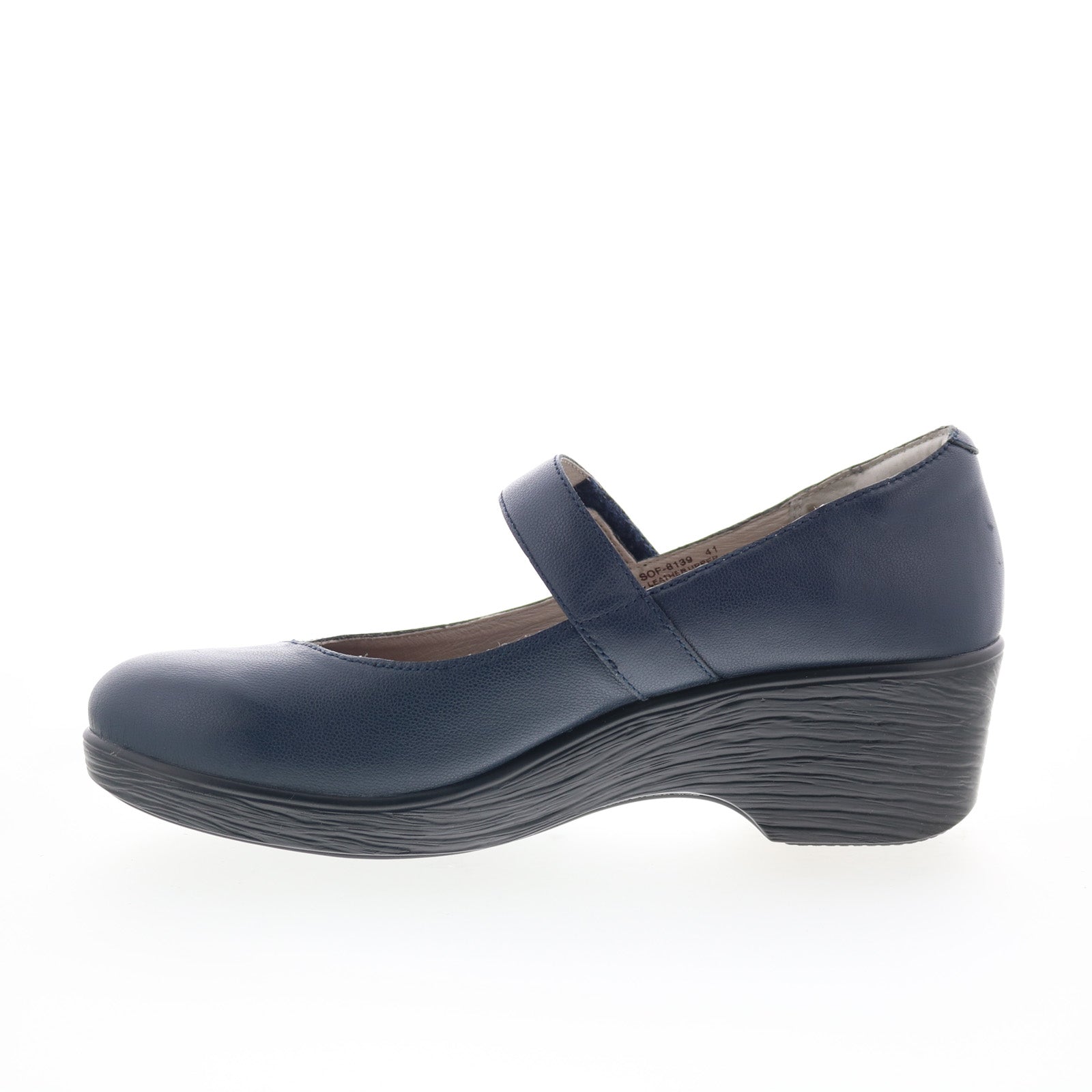 Alegria Sofi SOF-8139 Womens Blue Leather Strap Mary Jane Flats Shoes