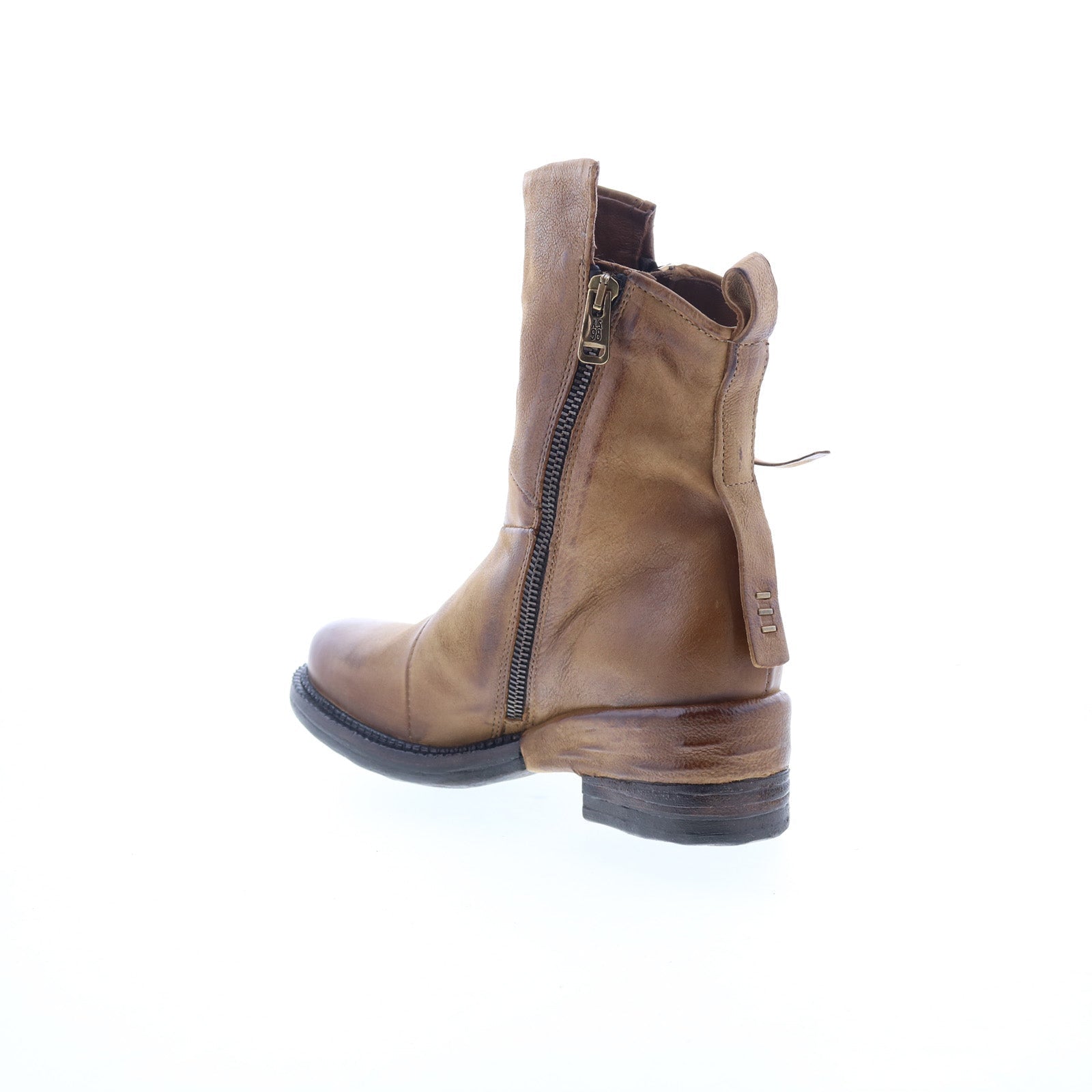 Stratford Womens Brown Leather Zipper Casual Dress Boots