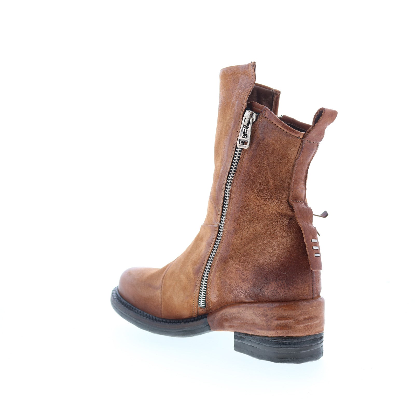 Stratford Womens Brown Leather Zipper Casual Dress Boots