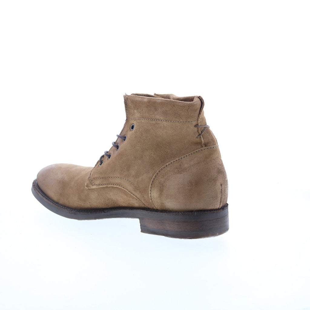 Sye Mens Brown Leather Lace Up Casual Dress Boots