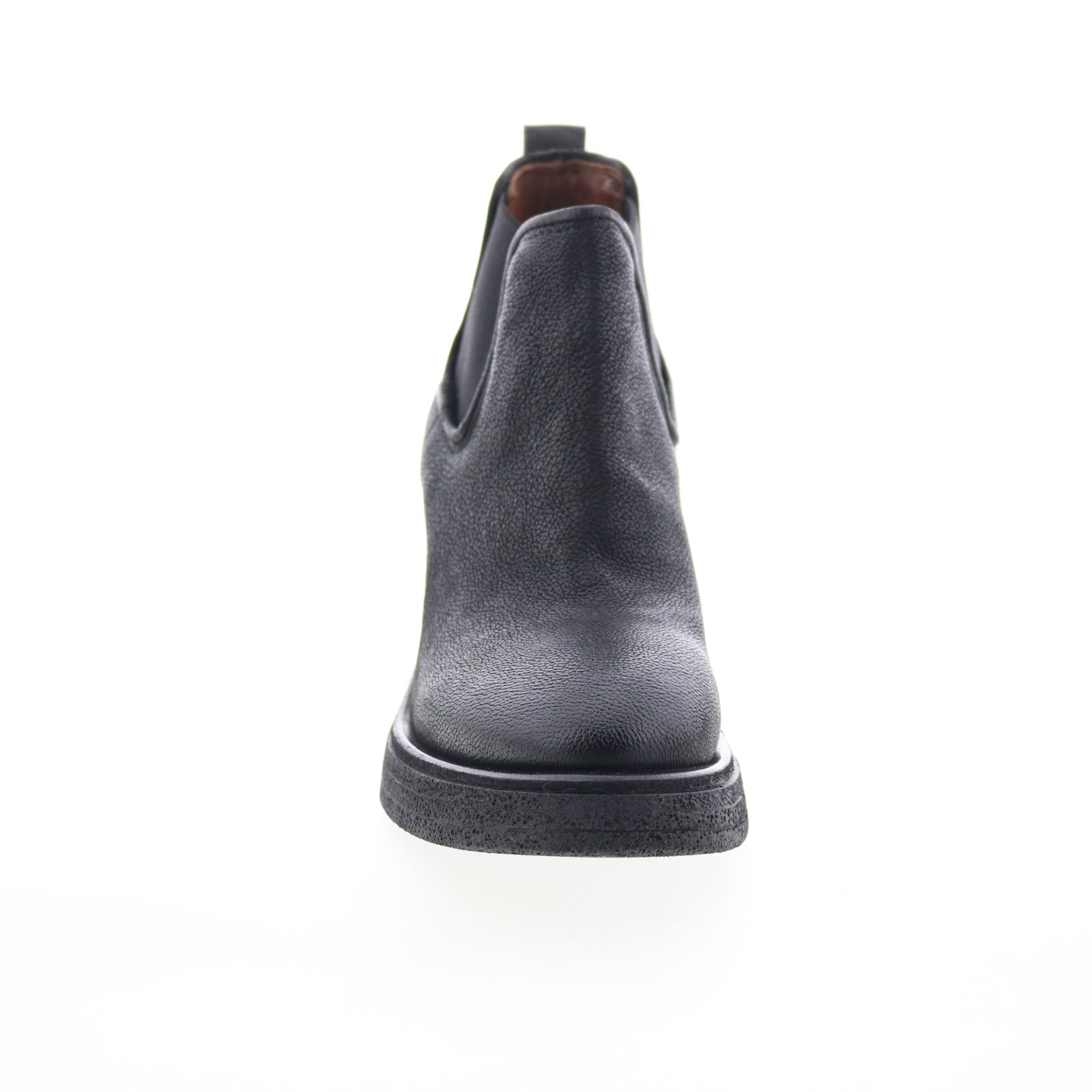 Talen Womens Black Leather Slip On Ankle & Booties Boots