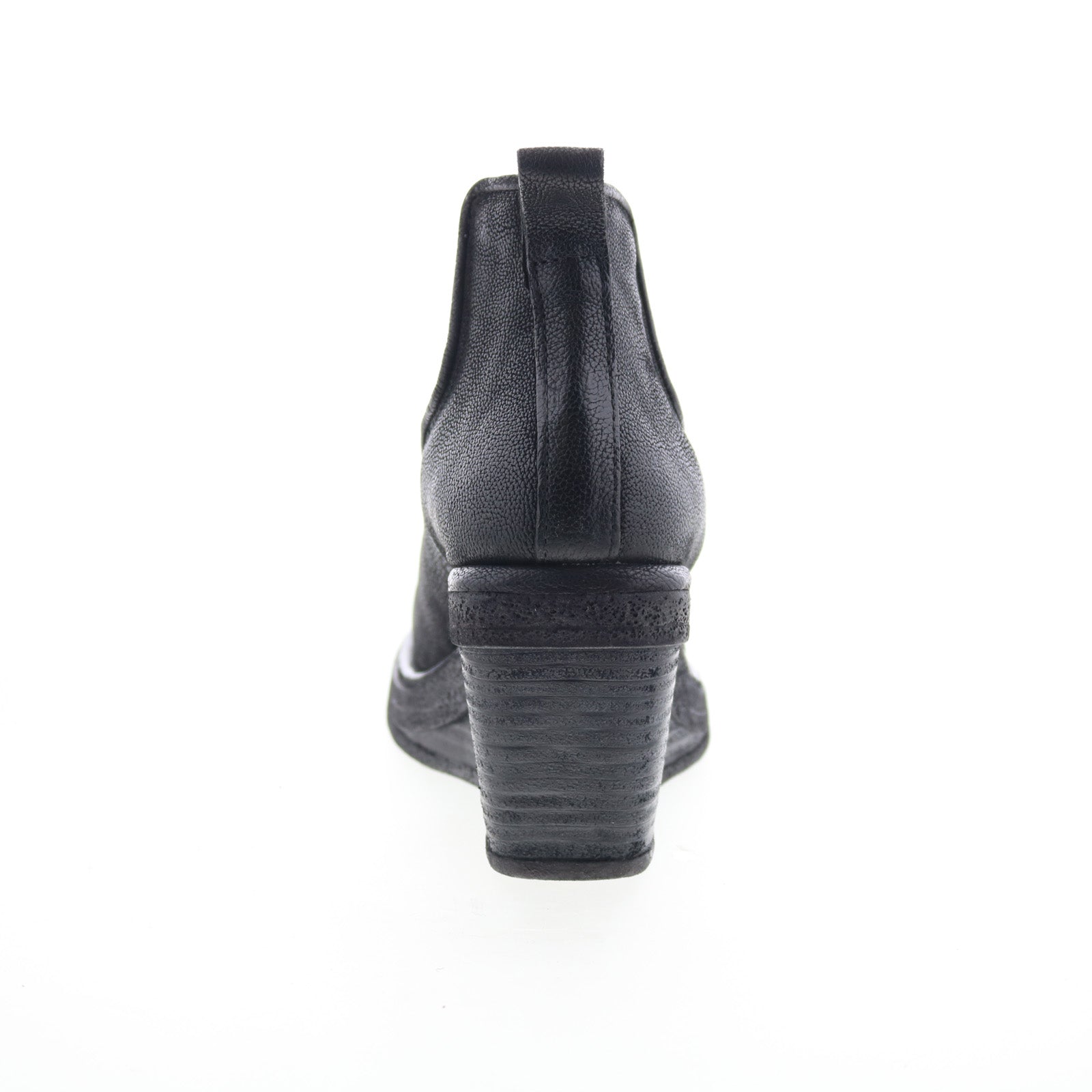 Talen Womens Black Leather Slip On Ankle & Booties Boots
