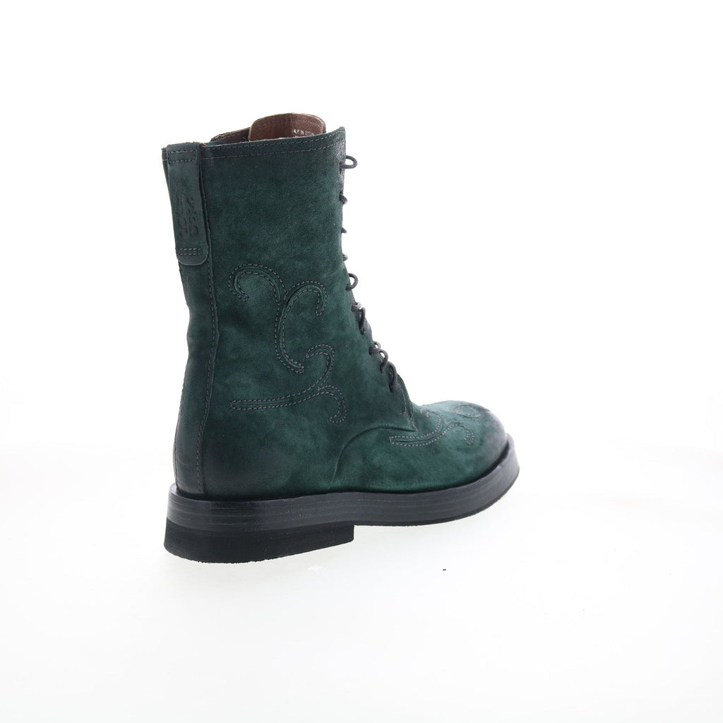 Tatton Womens Green Leather Zipper Casual Dress Boots