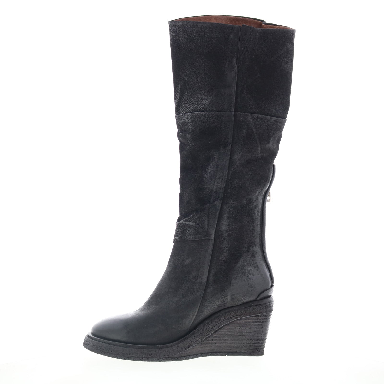 Templeton Womens Black Leather Zipper Casual Dress Boots
