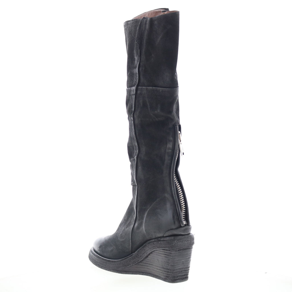 Templeton Womens Black Leather Zipper Casual Dress Boots