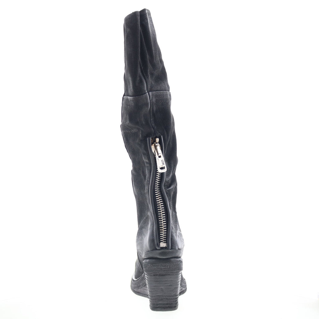 Templeton Womens Black Leather Zipper Casual Dress Boots